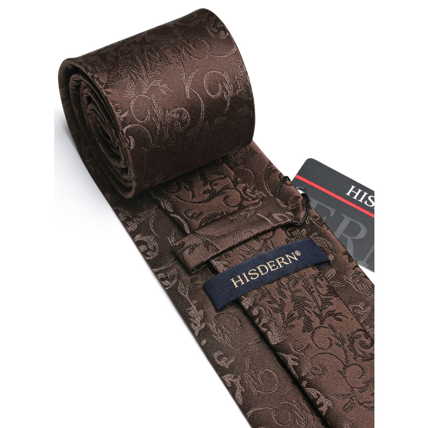 Hisdern Brown Floral Wedding Accessories Set