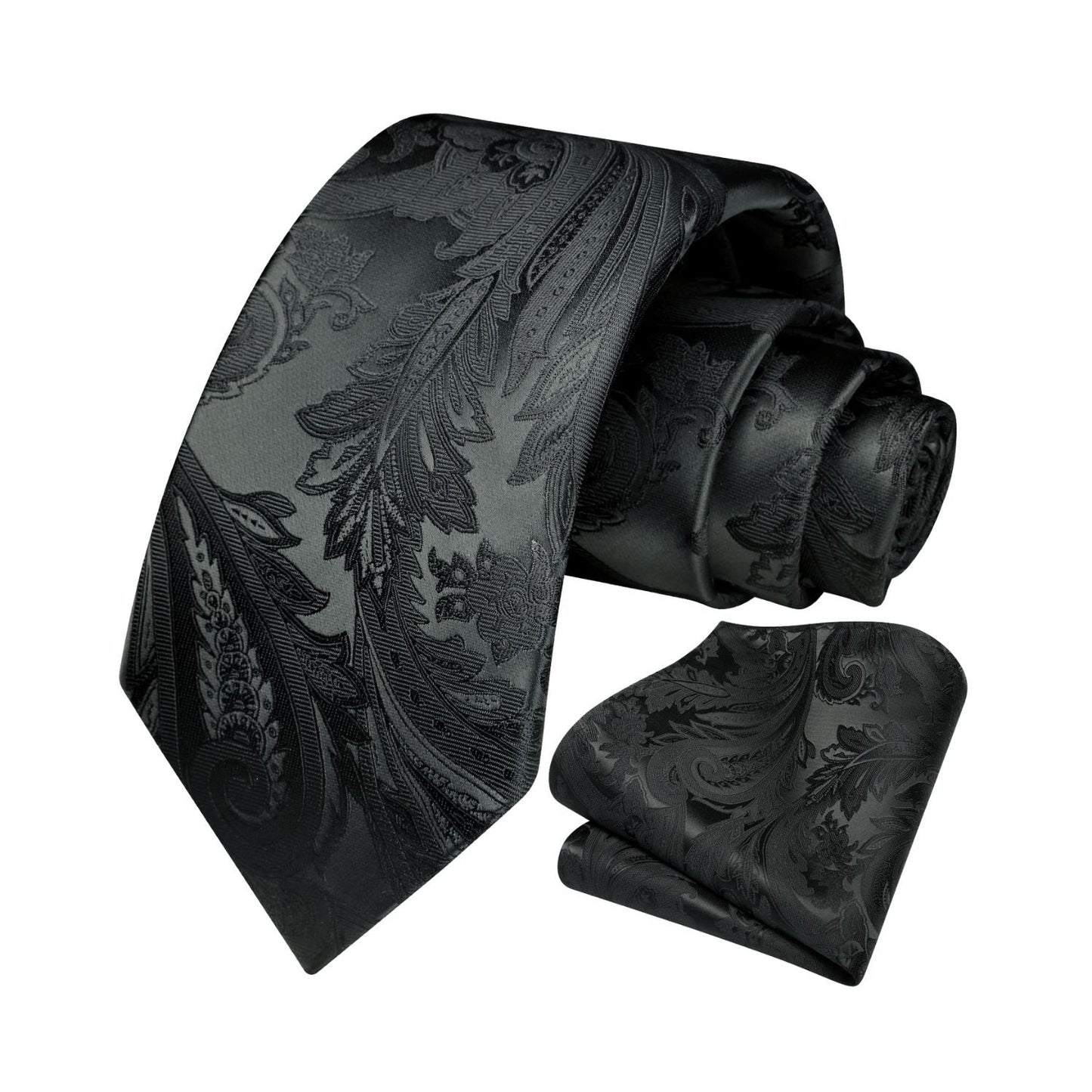 Hisdern Black Floral Wedding Accessories Set
