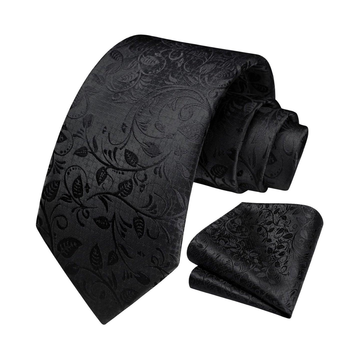 Hisdern Black Floral Wedding Accessories Set