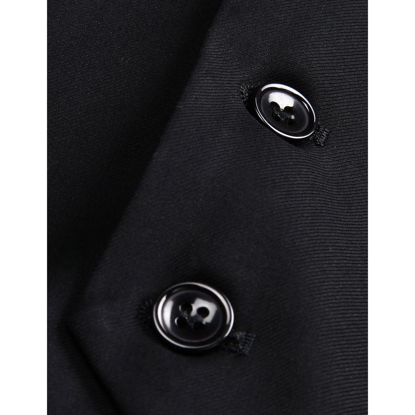 Hisdern Black Satin Foraml Vest - Formal Office Wear