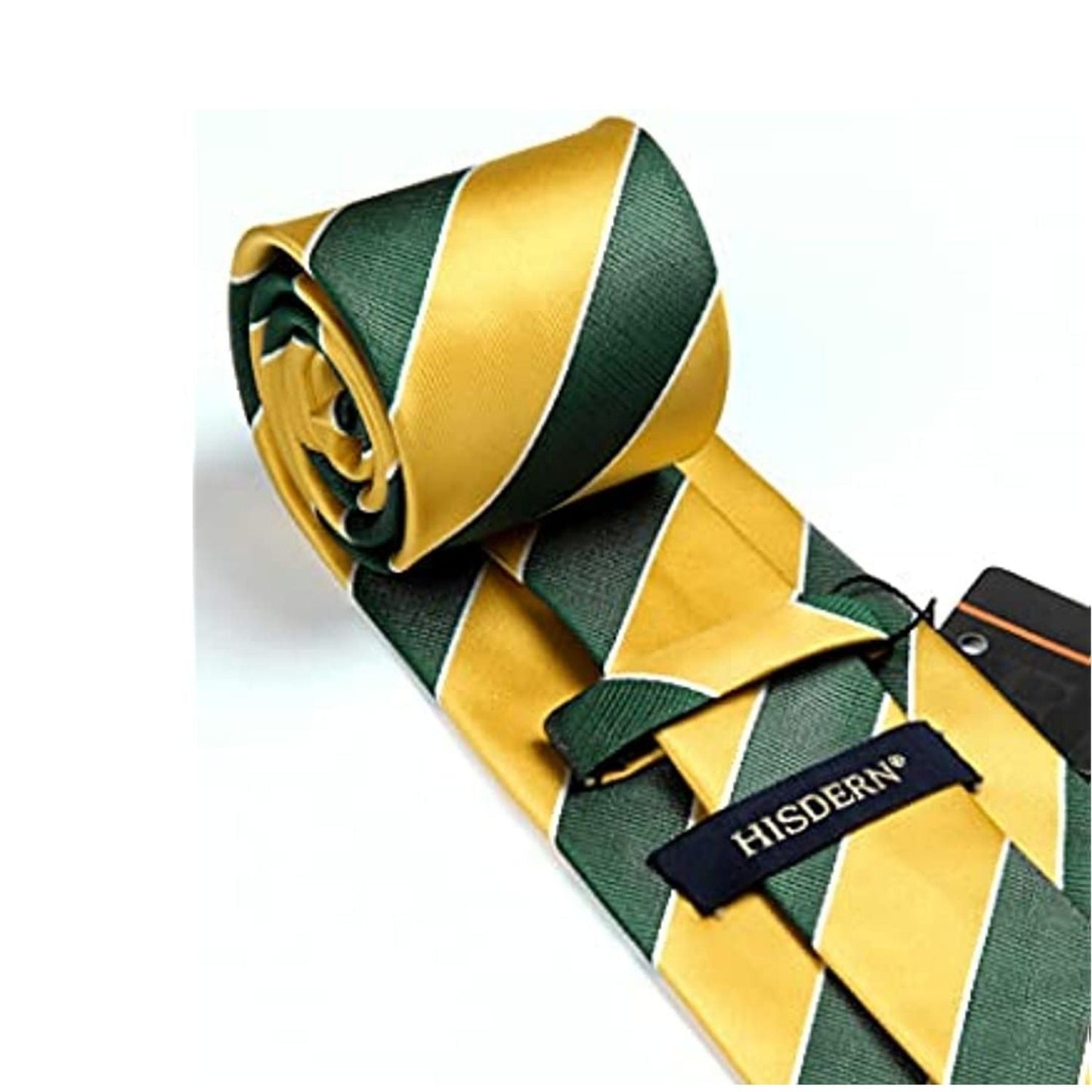 Hisdern Yellow Striped Business Tie Set