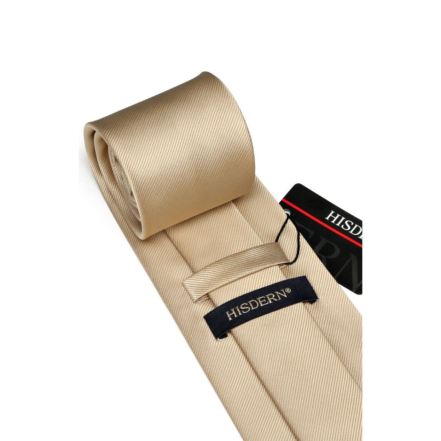 Hisdern Champagne Solid Wedding Accessories Set with Cufflinks