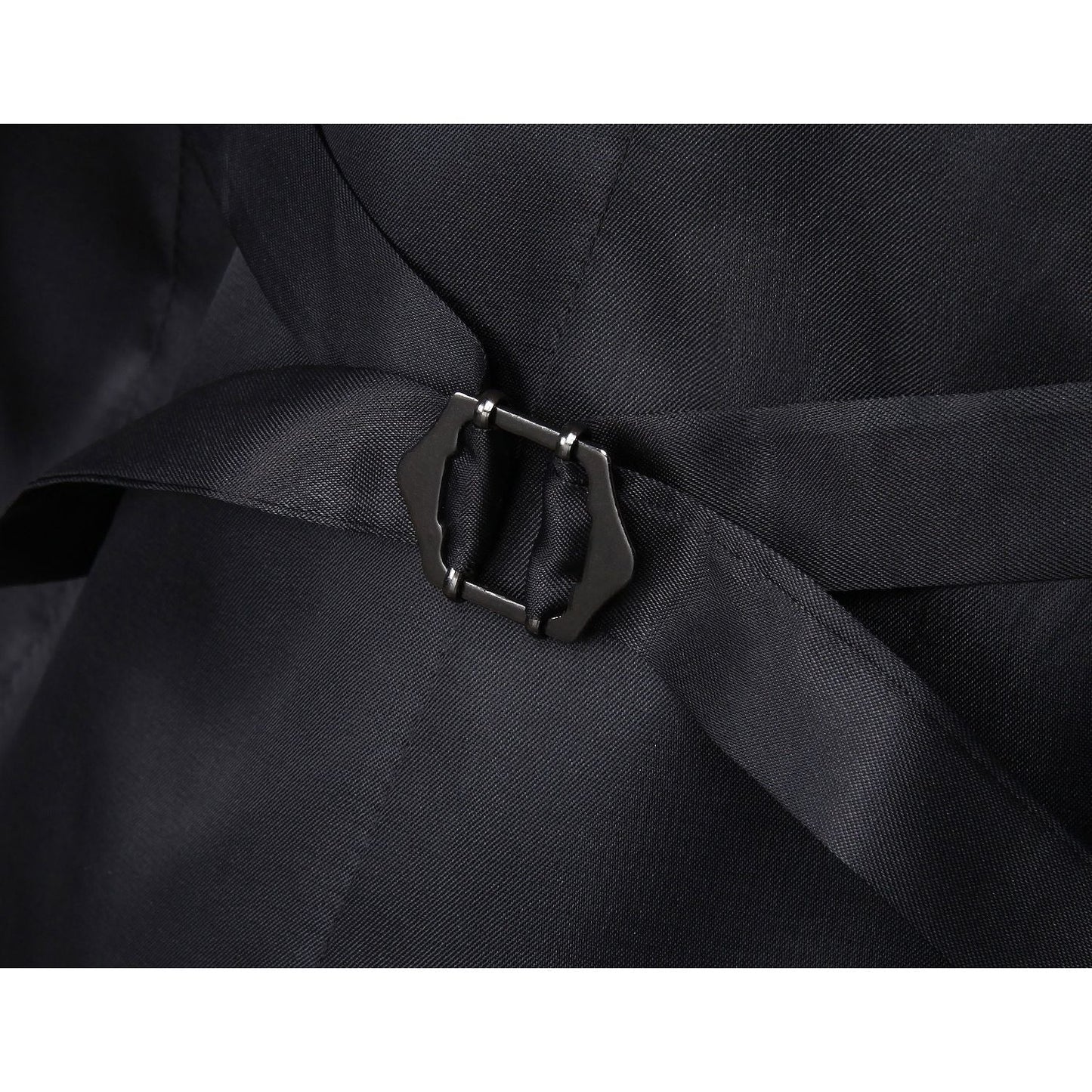 Hisdern Black Satin Foraml Vest - Formal Office Wear