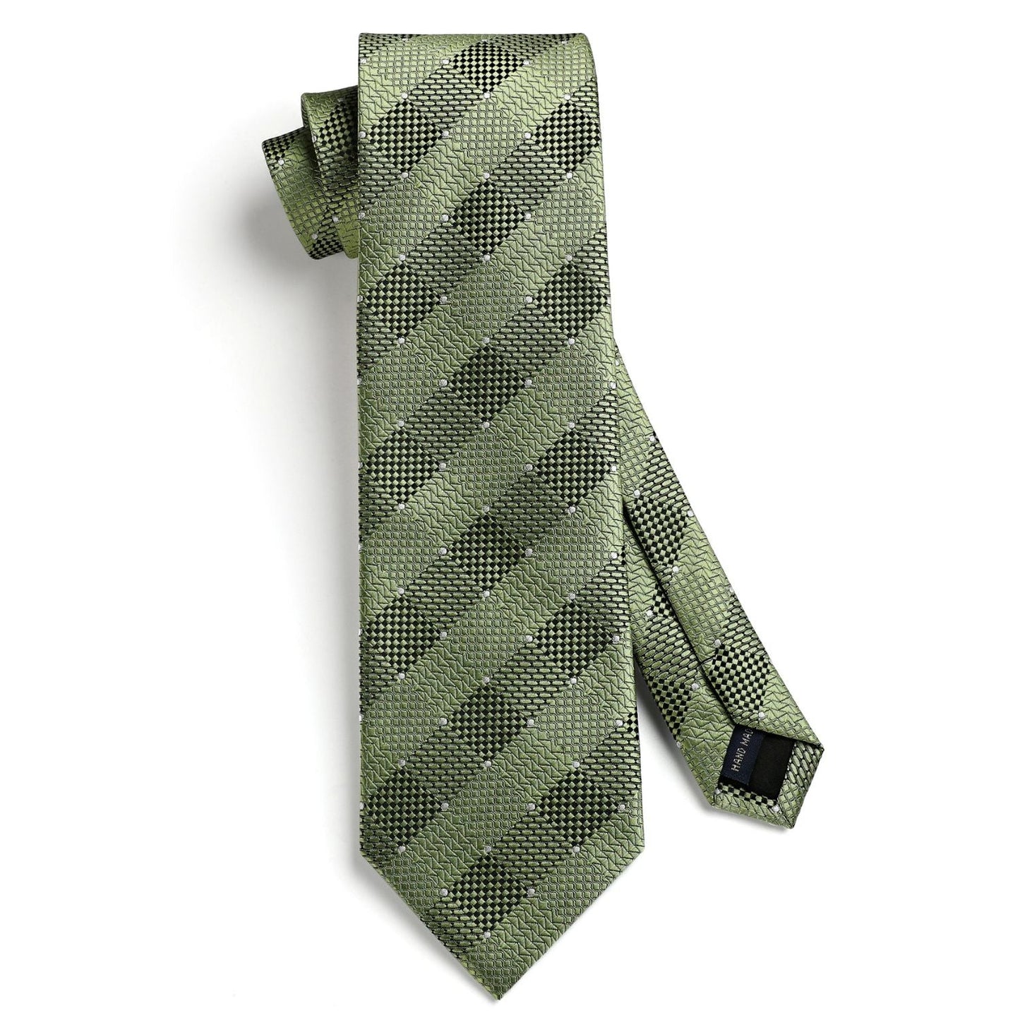 Hisdern Green Plaid Business Tie Set