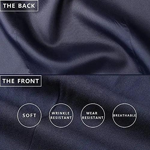 Hisdern Men's Black Satin Suit Vest Formal Wear