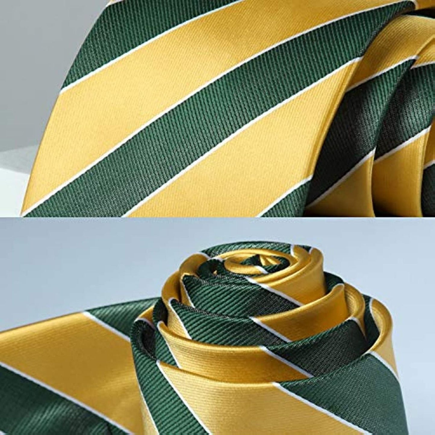 Hisdern Yellow Striped Business Tie Set