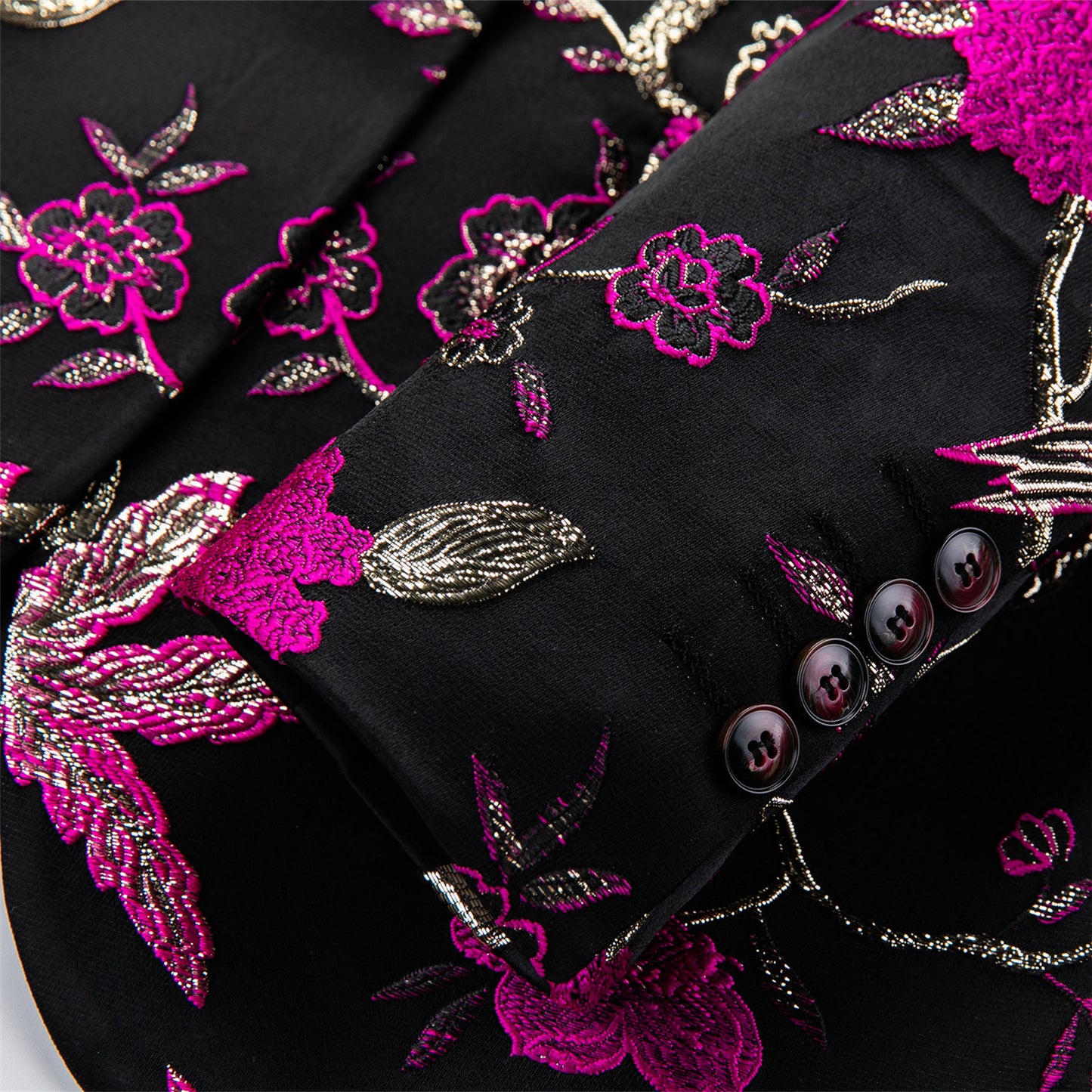 Men's Embroidered 2 Piece Suit Pink Color