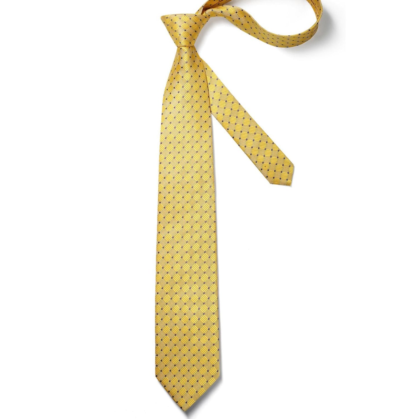 Hisdern Yellow Plaid Wedding Accessories Set