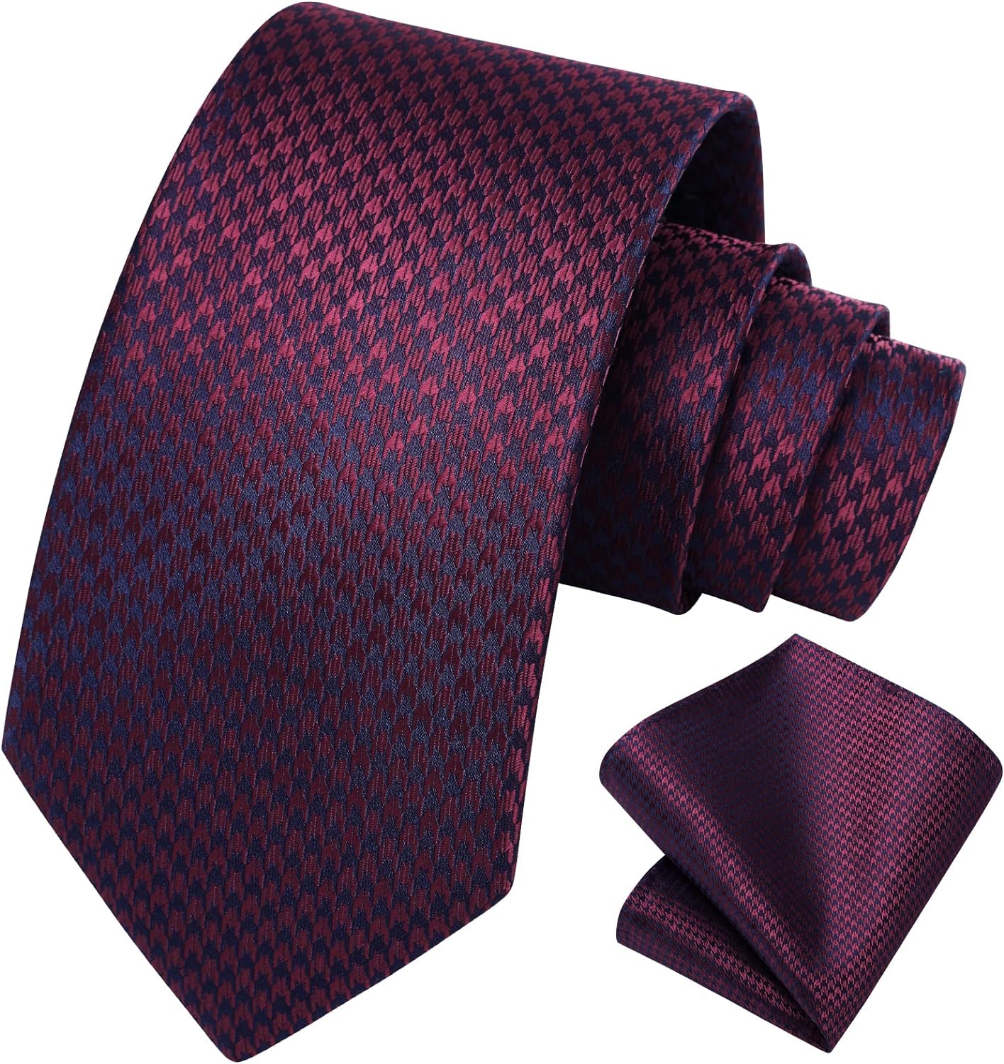 Hisdern Sage Green Houndstooth Wedding Tie Set