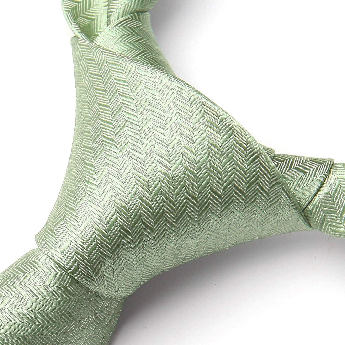 Hisdern Sage Green Houndstooth Wedding Tie Set