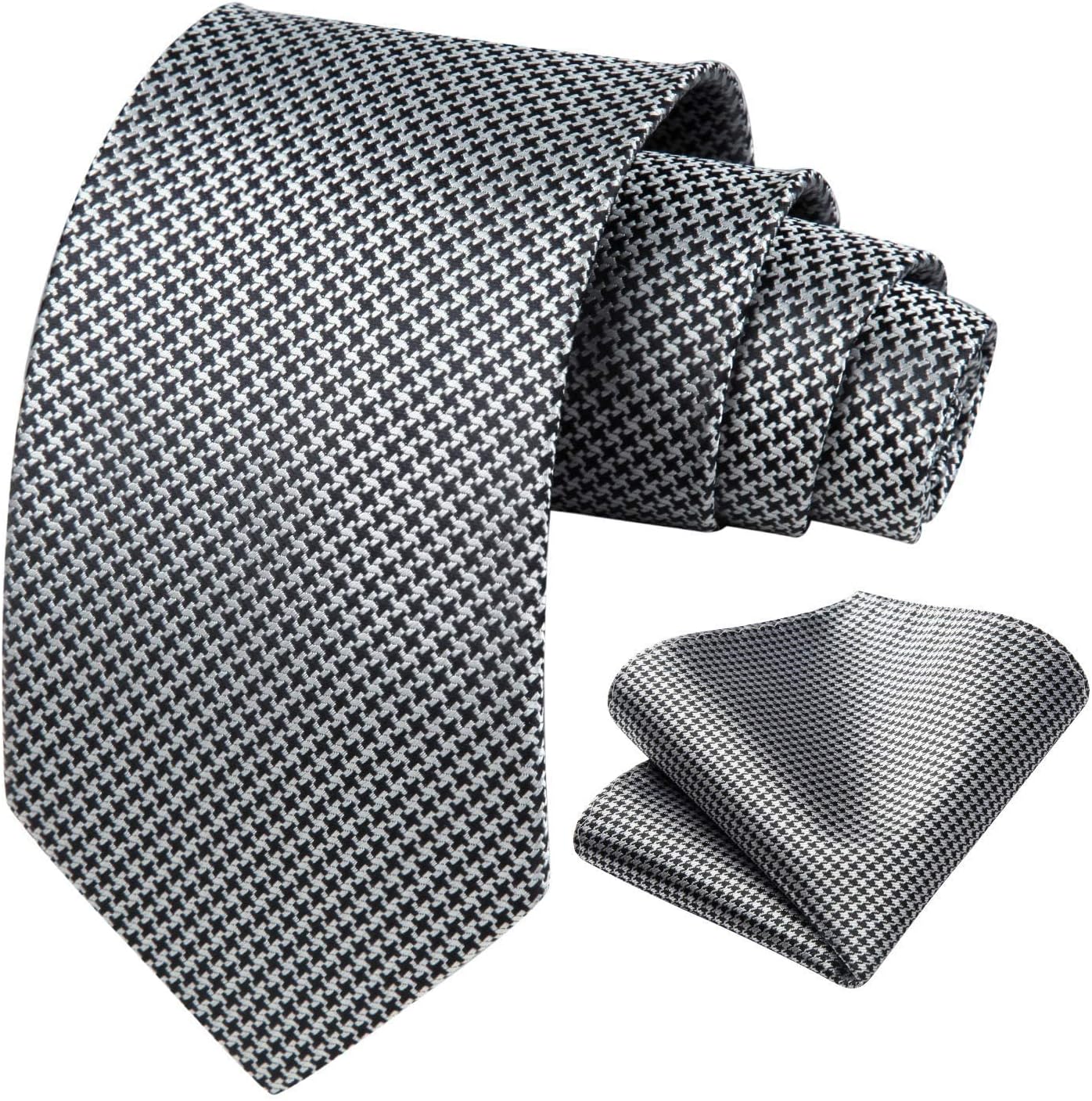 Hisdern Sage Green Houndstooth Wedding Tie Set