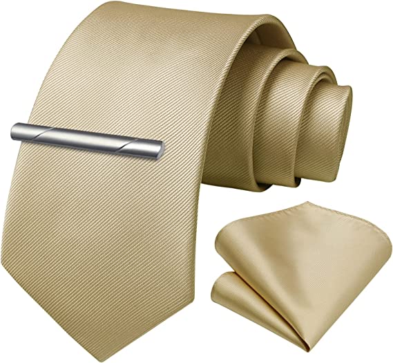 Hisdern Champagne Solid Wedding Accessories Set With Clip