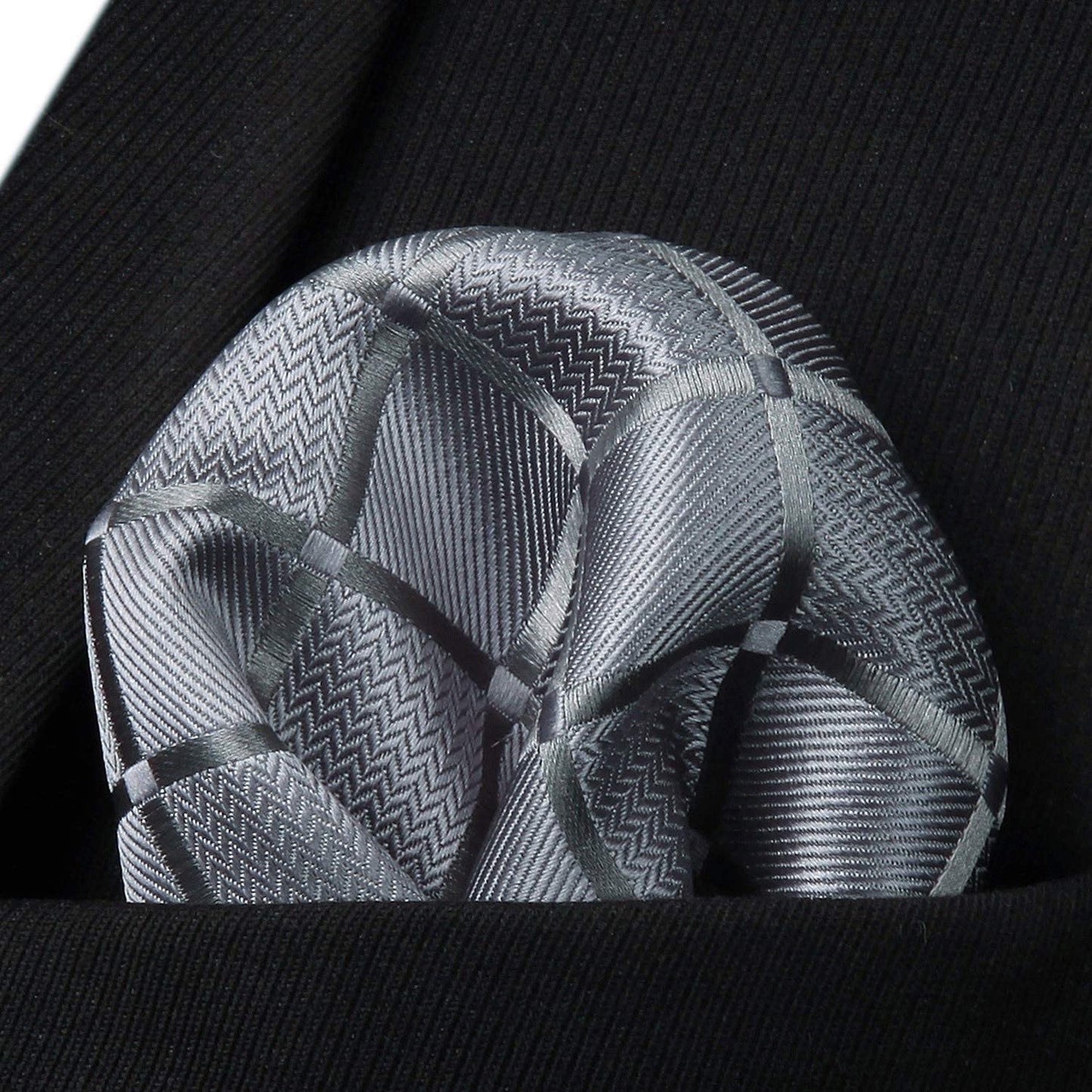 Hisdern Grey Plaid Wedding Accessories Set