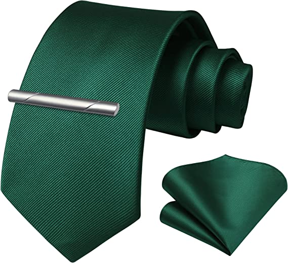 Hisdern Green Solid Wedding Accessories Set With Clip
