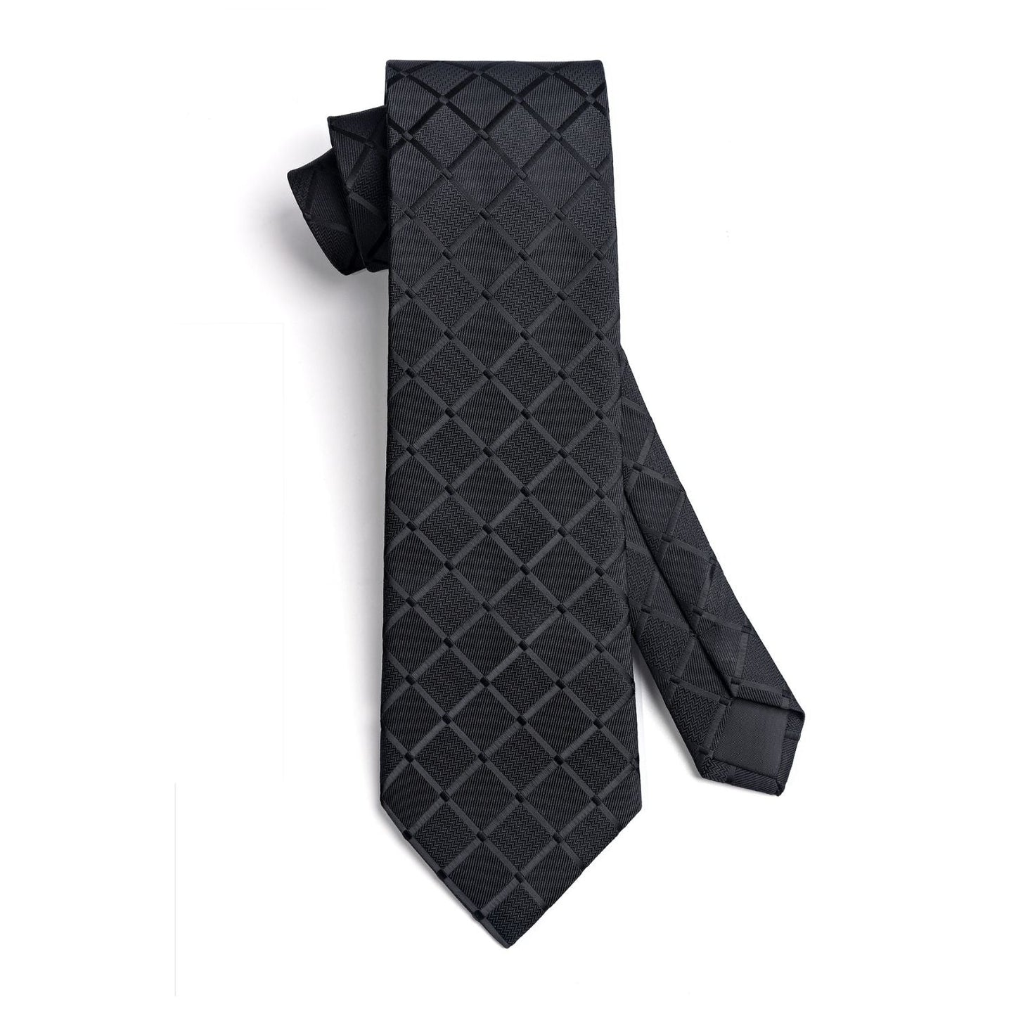 Hisdern Black Plaid Wedding Accessories Set