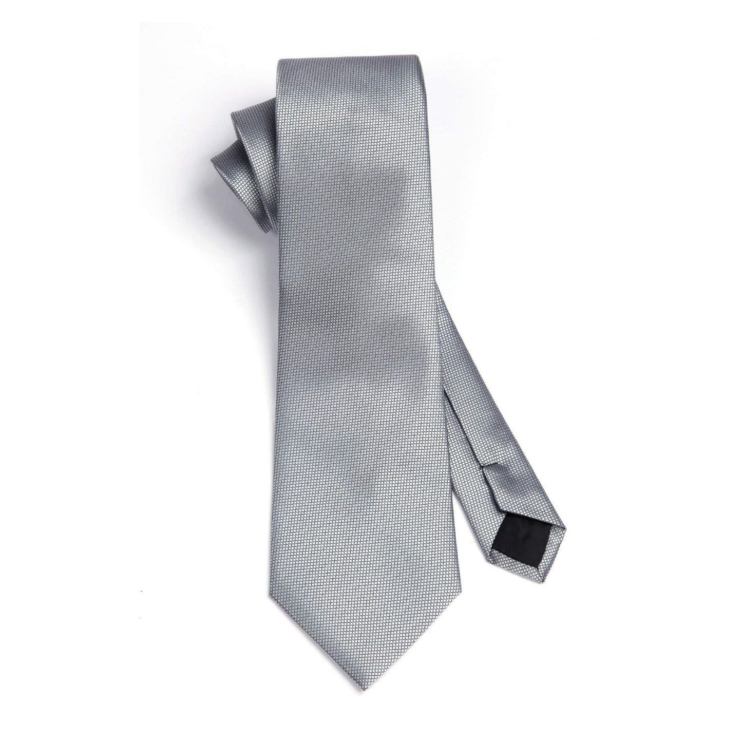Hisdern Grey Houndstooth Wedding Tie Set