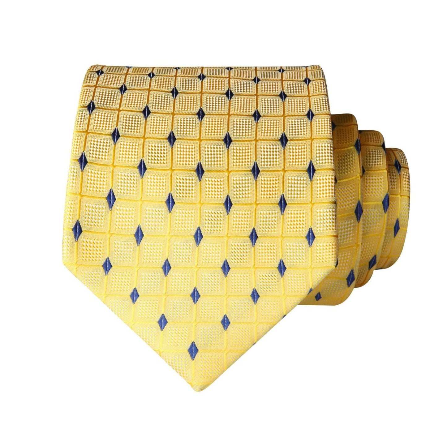 Hisdern Yellow Plaid Tie Set For Groomsmen