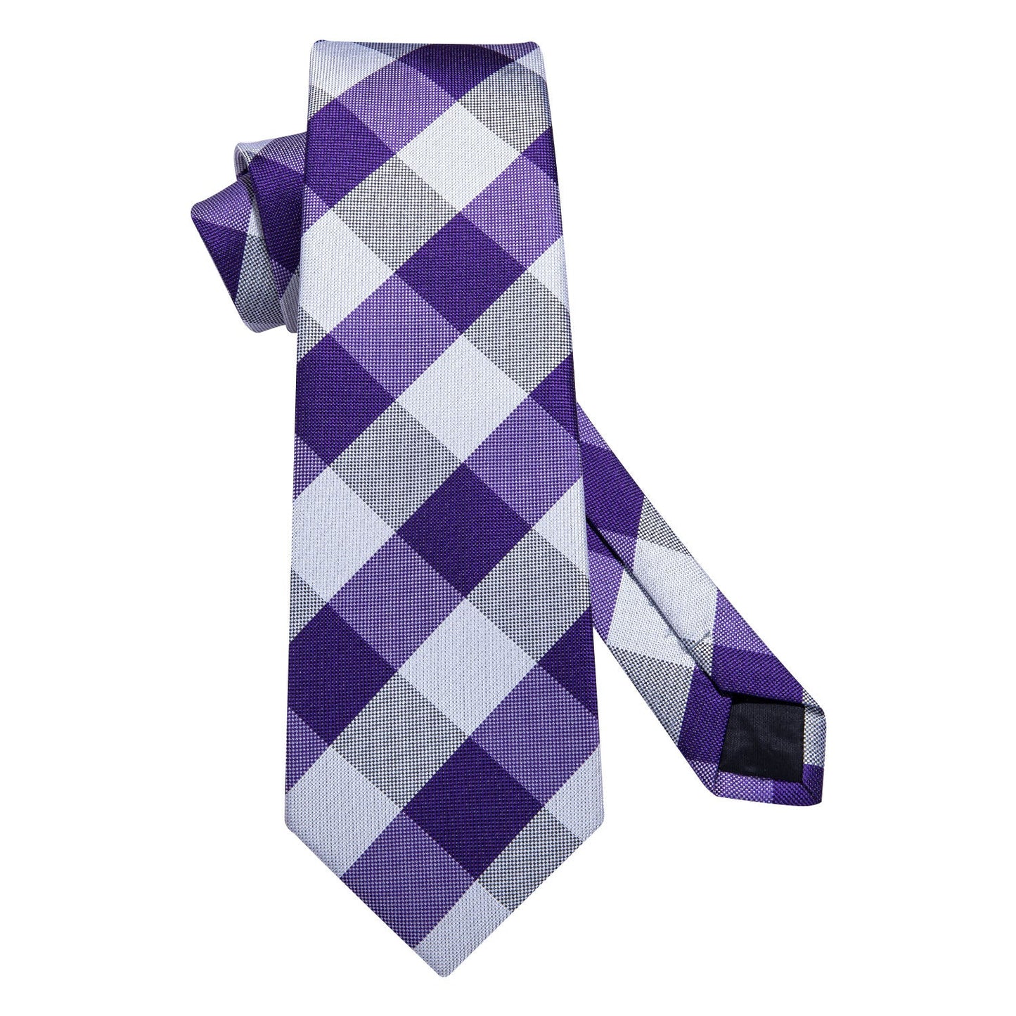 Hisdern Purple Plaid Wedding Accessories Set