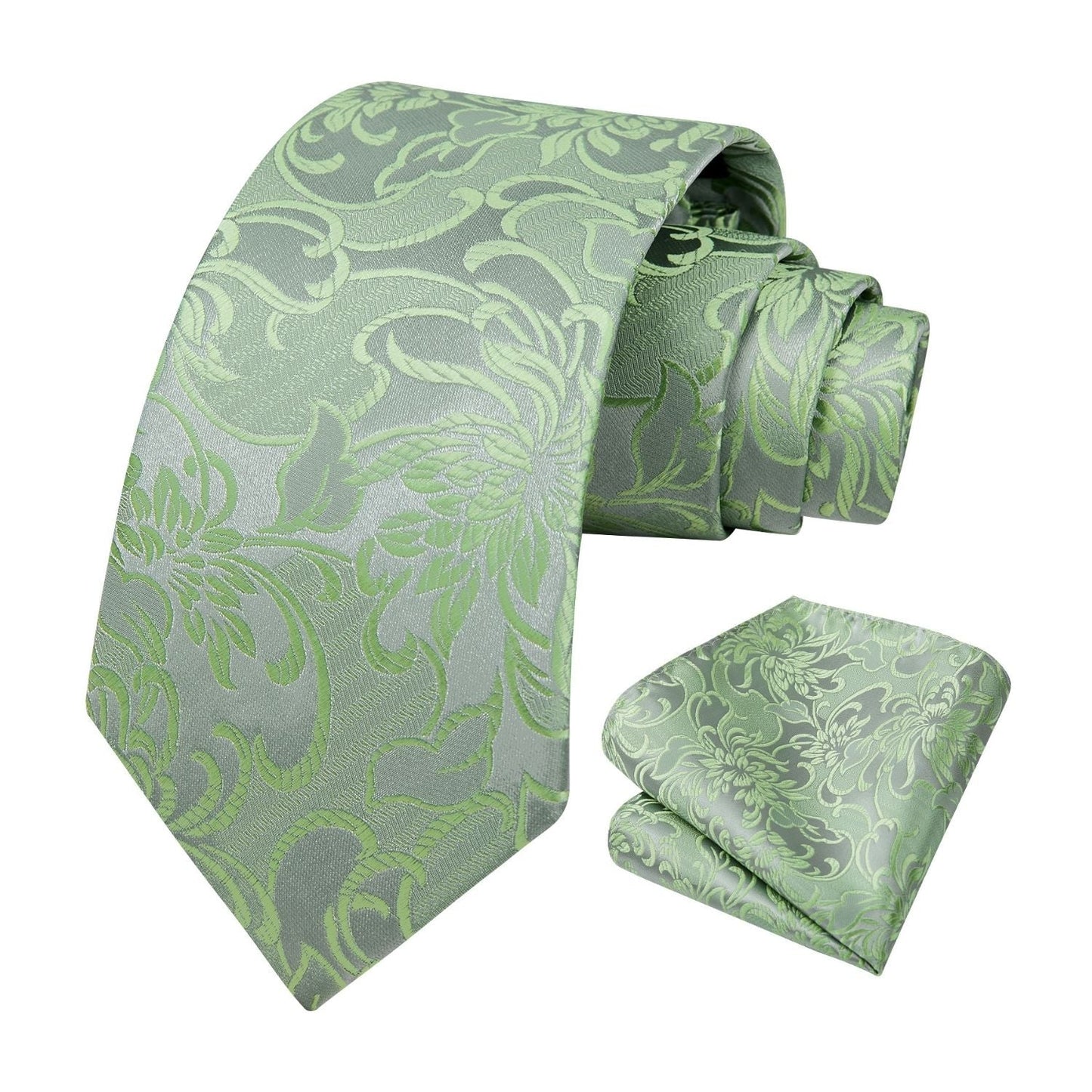 Hisdern Green Floral Wedding Accessories Set