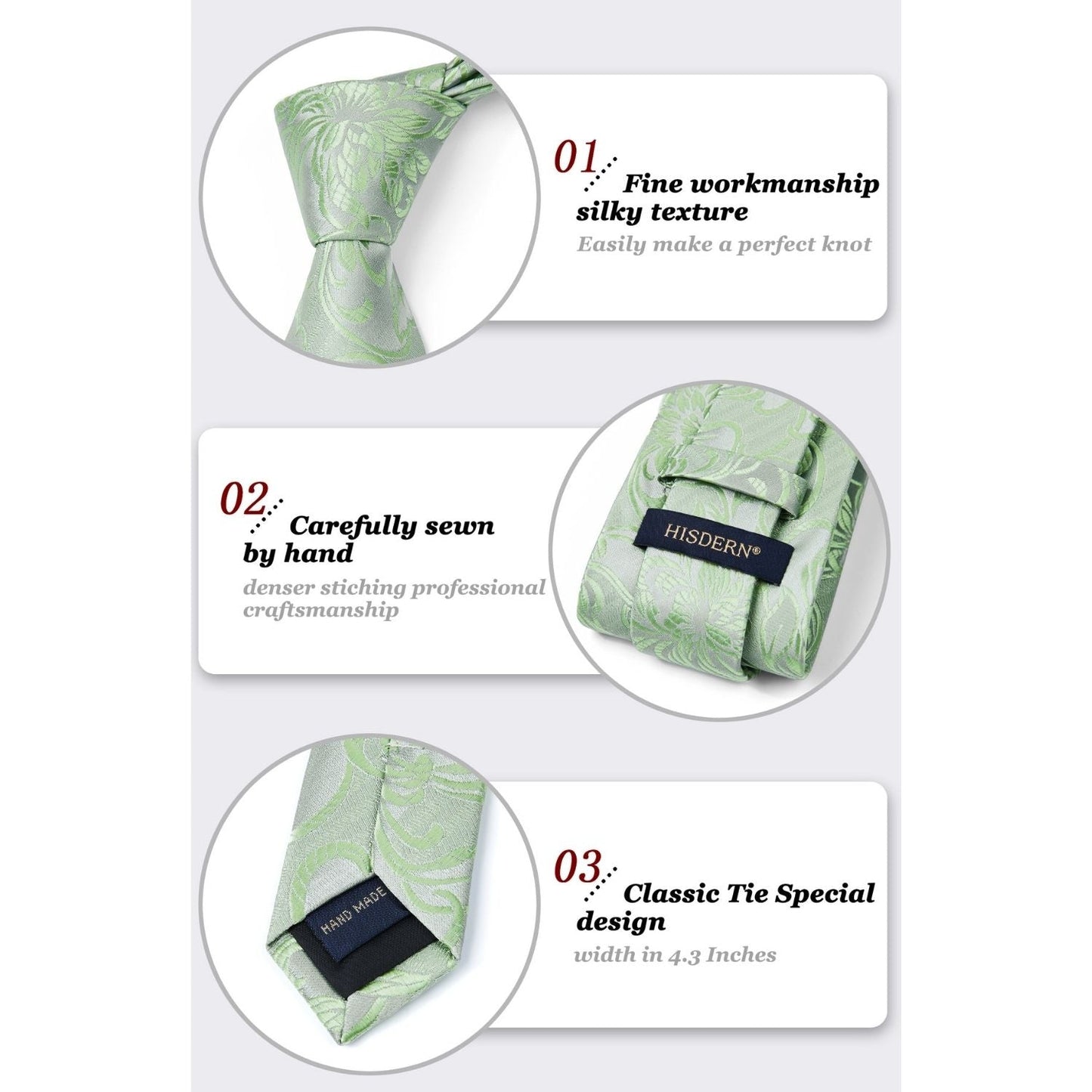 Hisdern Green Floral Wedding Accessories Set