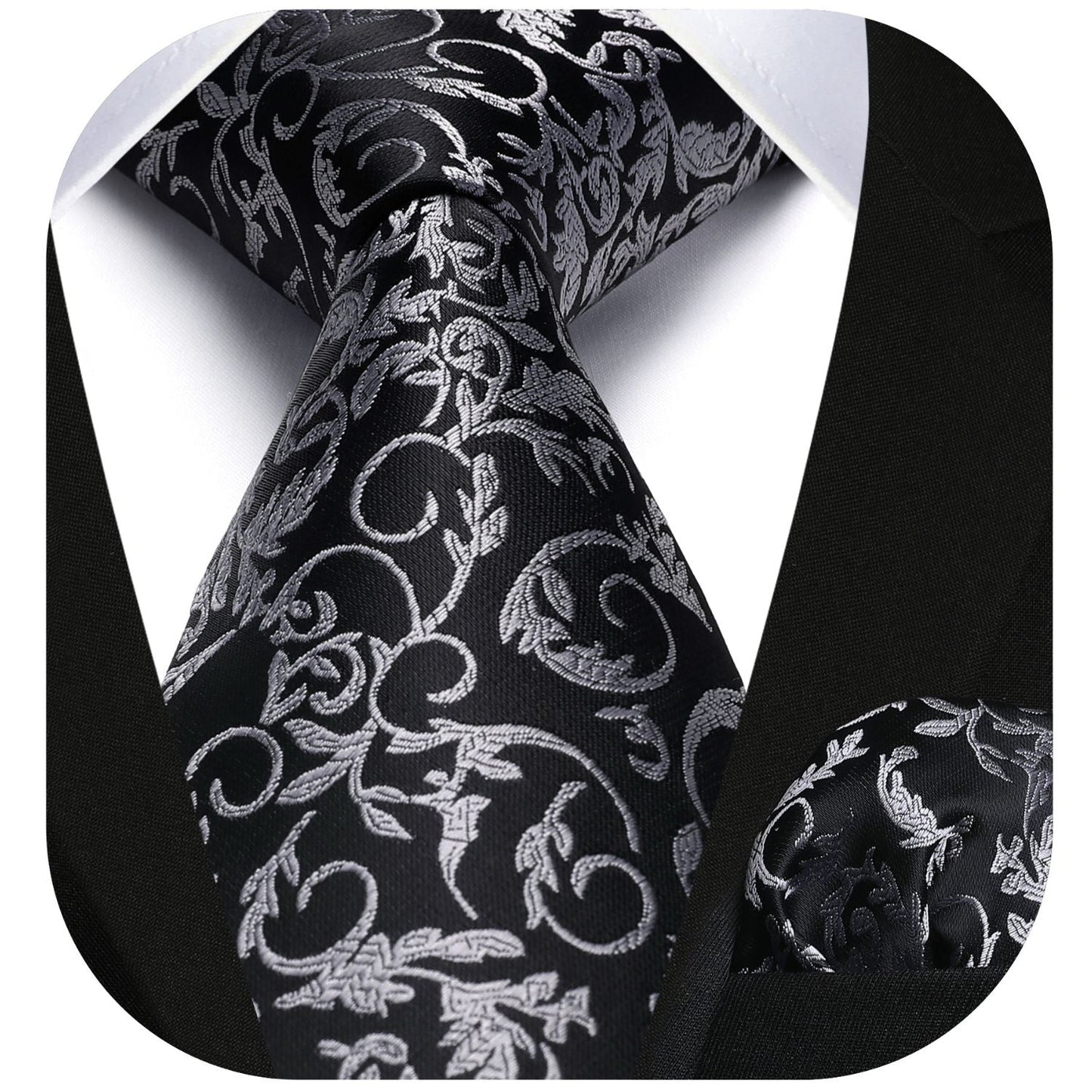 Hisdern Sliver Floral Wedding Accessories Set