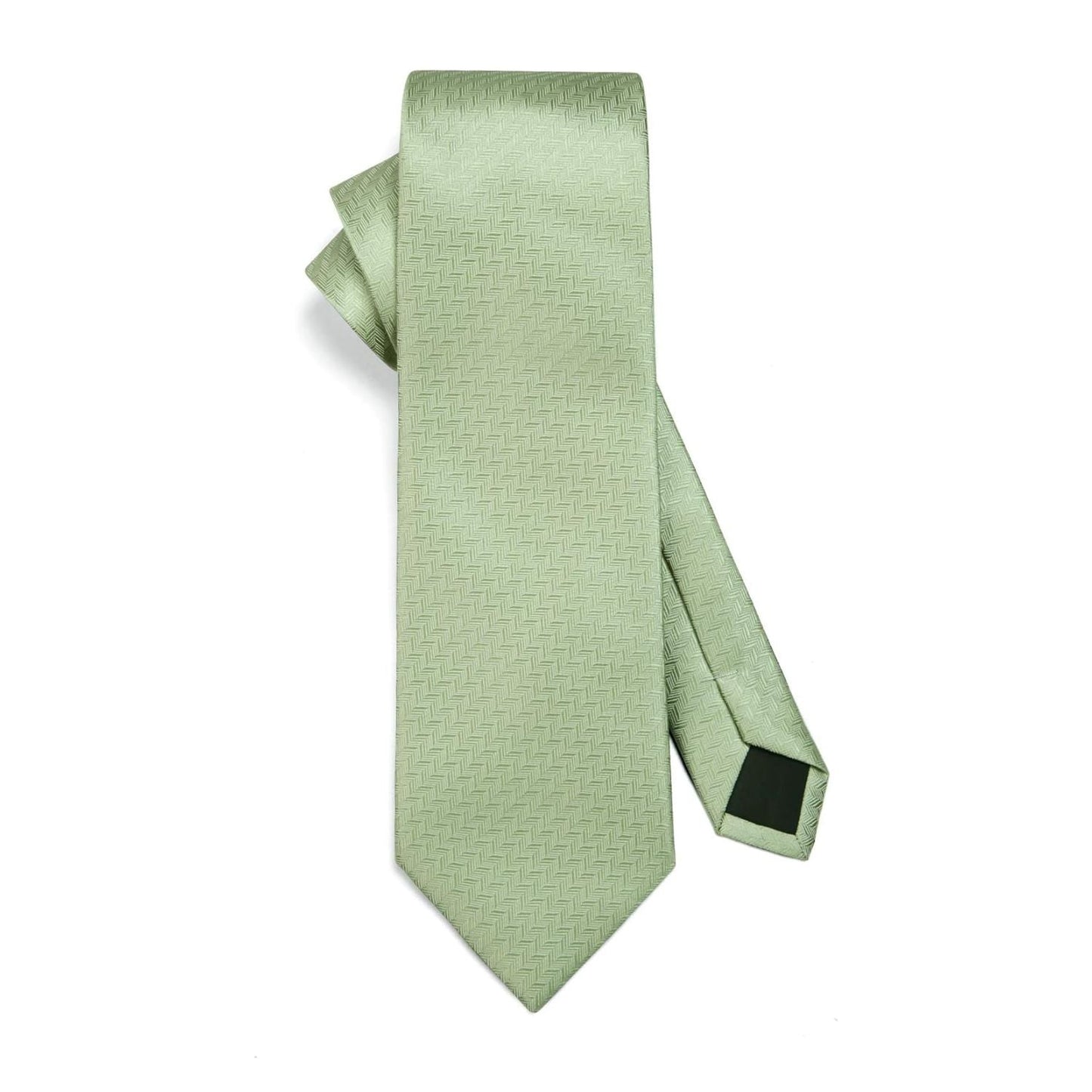 Hisdern Sage Green Houndstooth Wedding Tie Set
