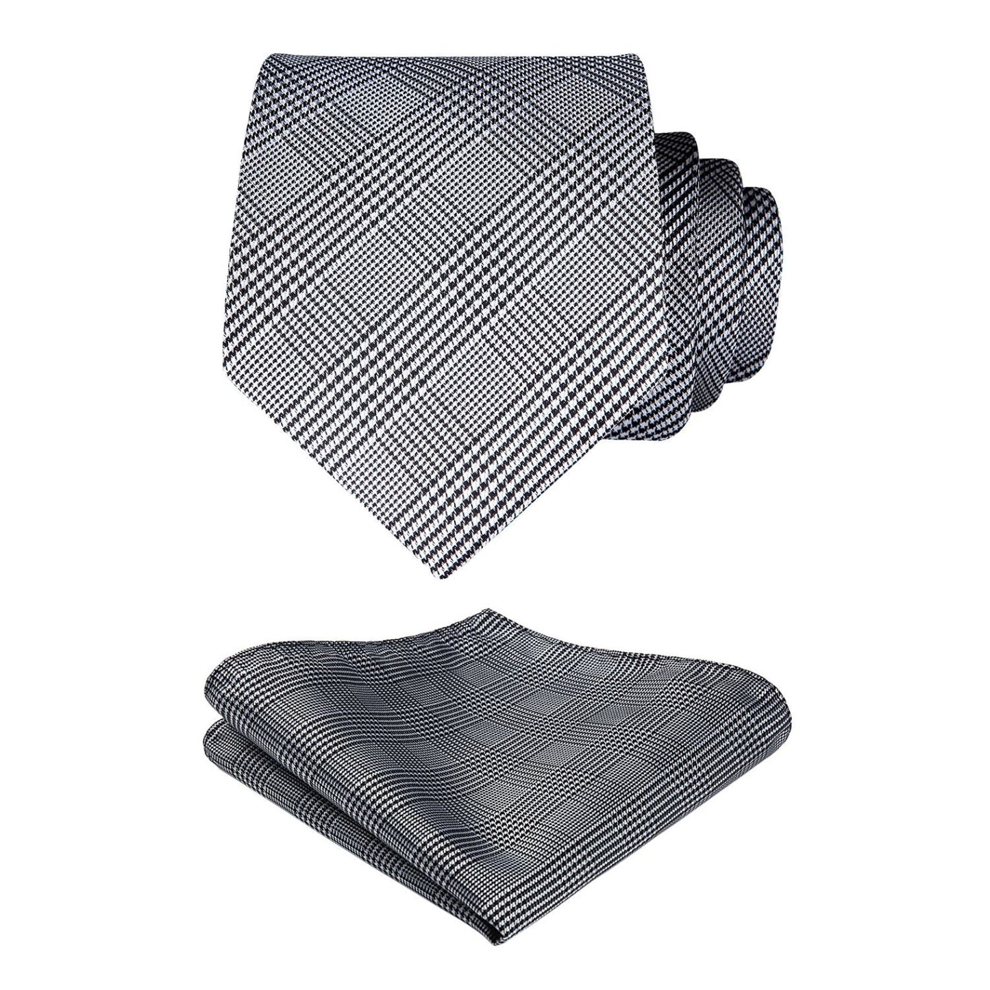 Hisdern Sage Green Houndstooth Wedding Tie Set