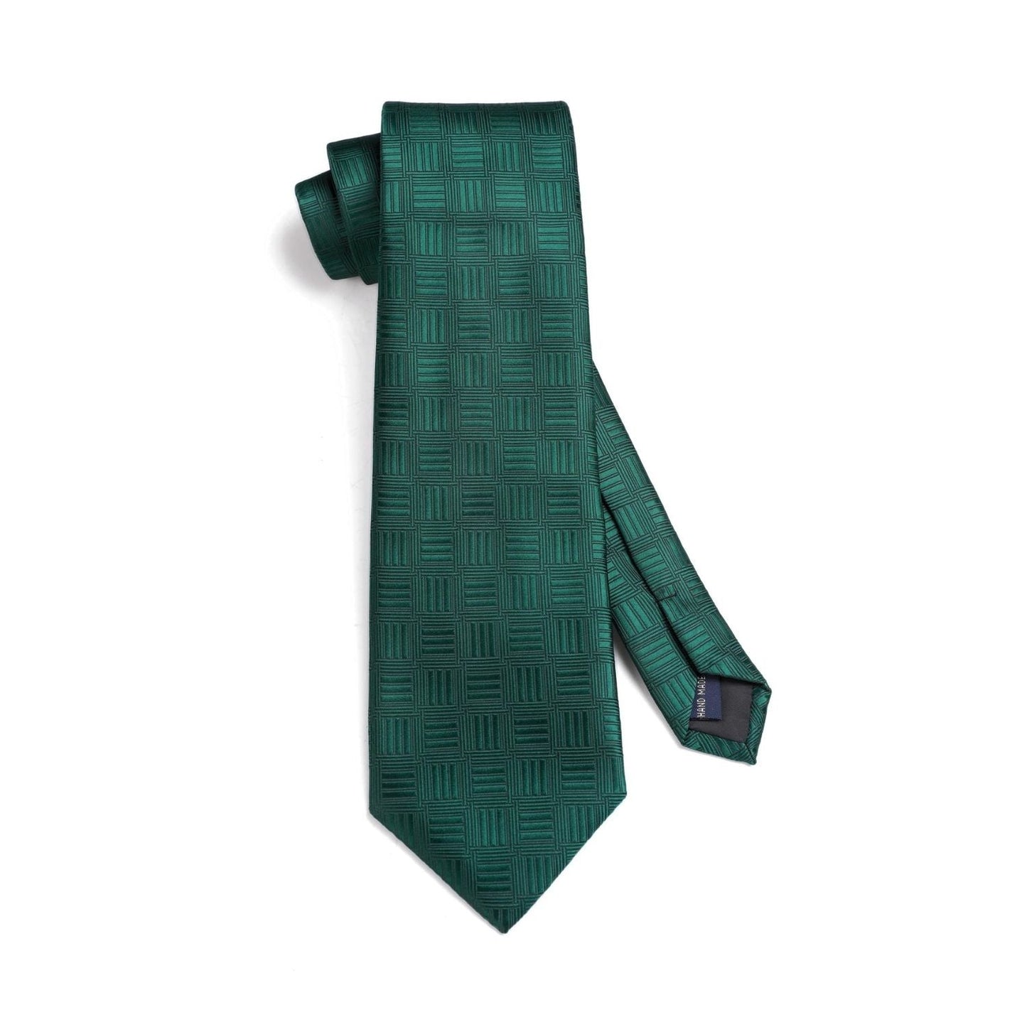Hisdern Green Plaid Business Tie Set