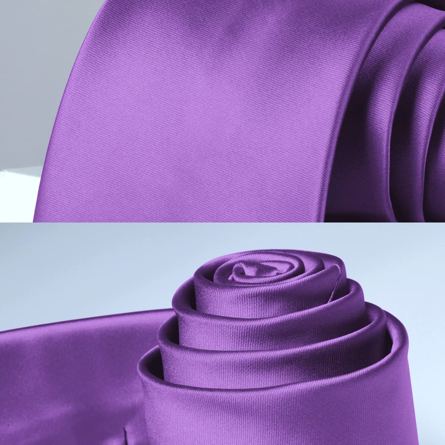 Hisdern Violet Solid Men’s Tie Set for Formal & Wedding