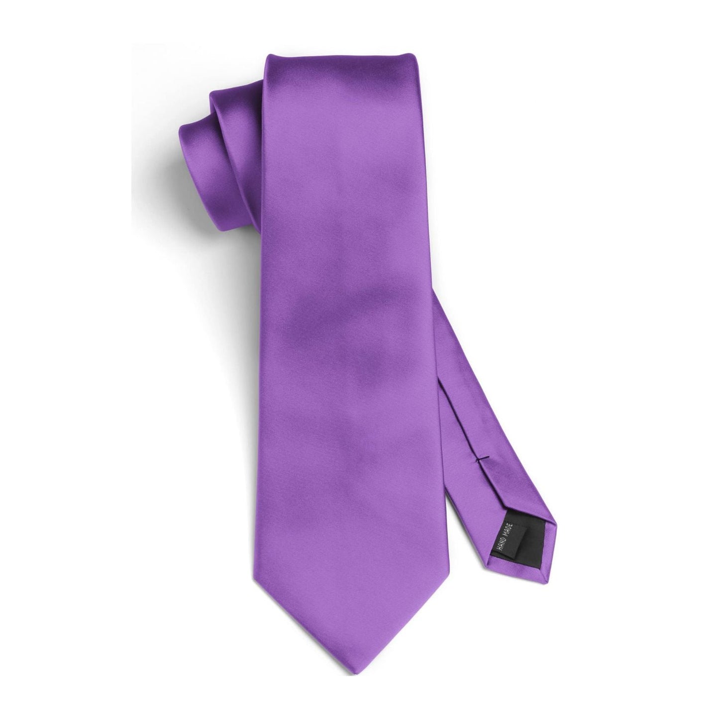 Hisdern Violet Solid Men’s Tie Set for Formal & Wedding