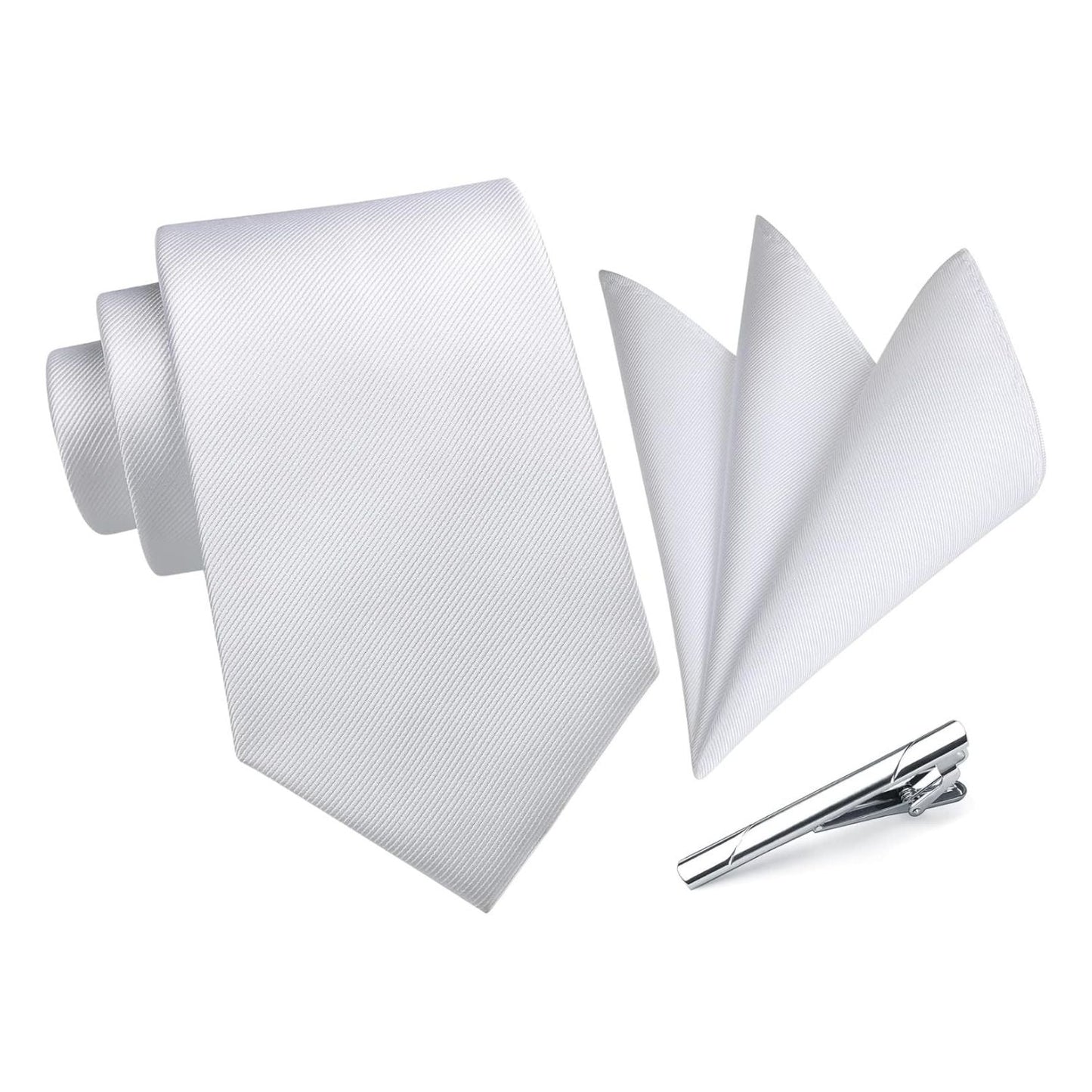 Hisdern White Solid Wedding Accessories Set With Clip