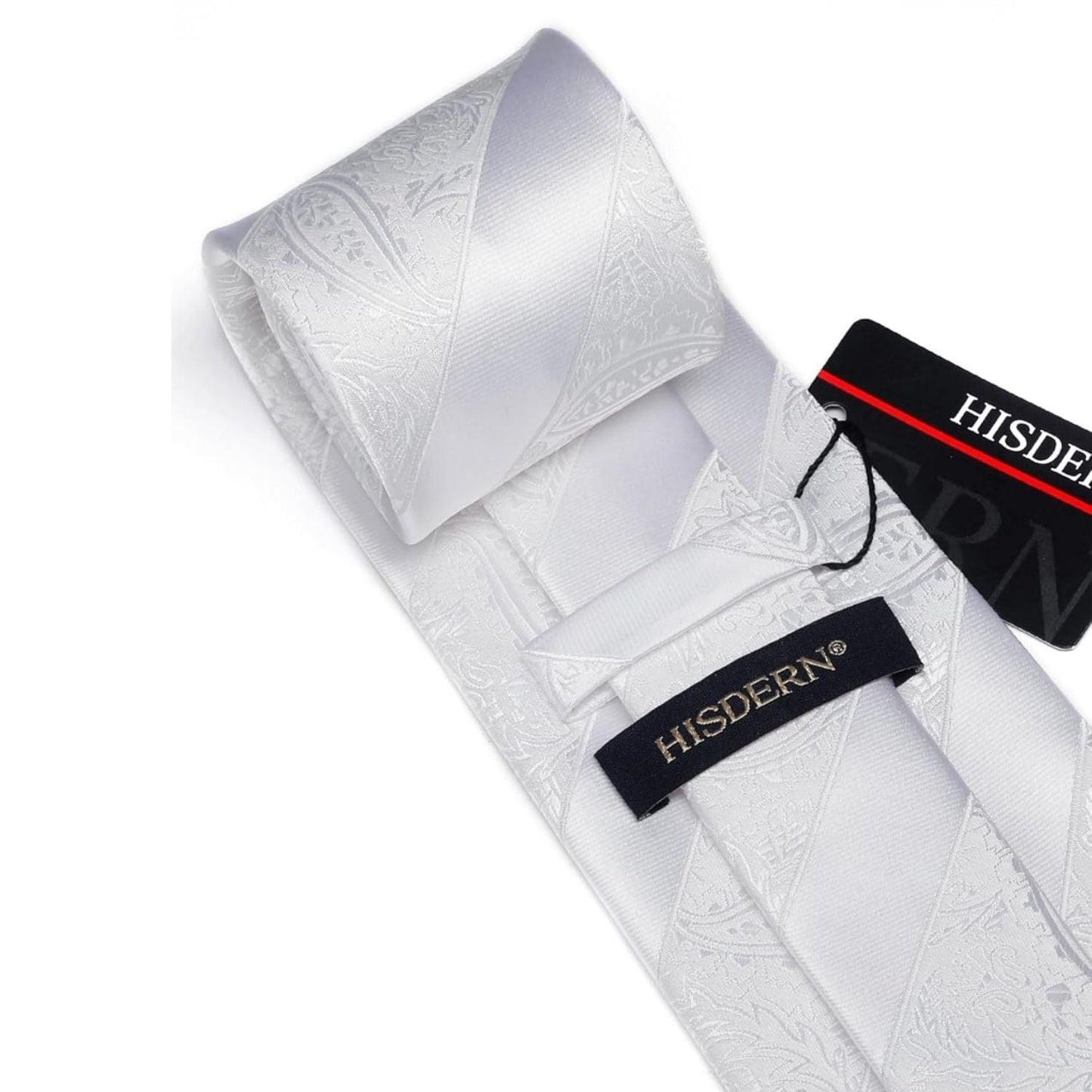 Hisdern White Striped Wedding Accessories Set With Clip