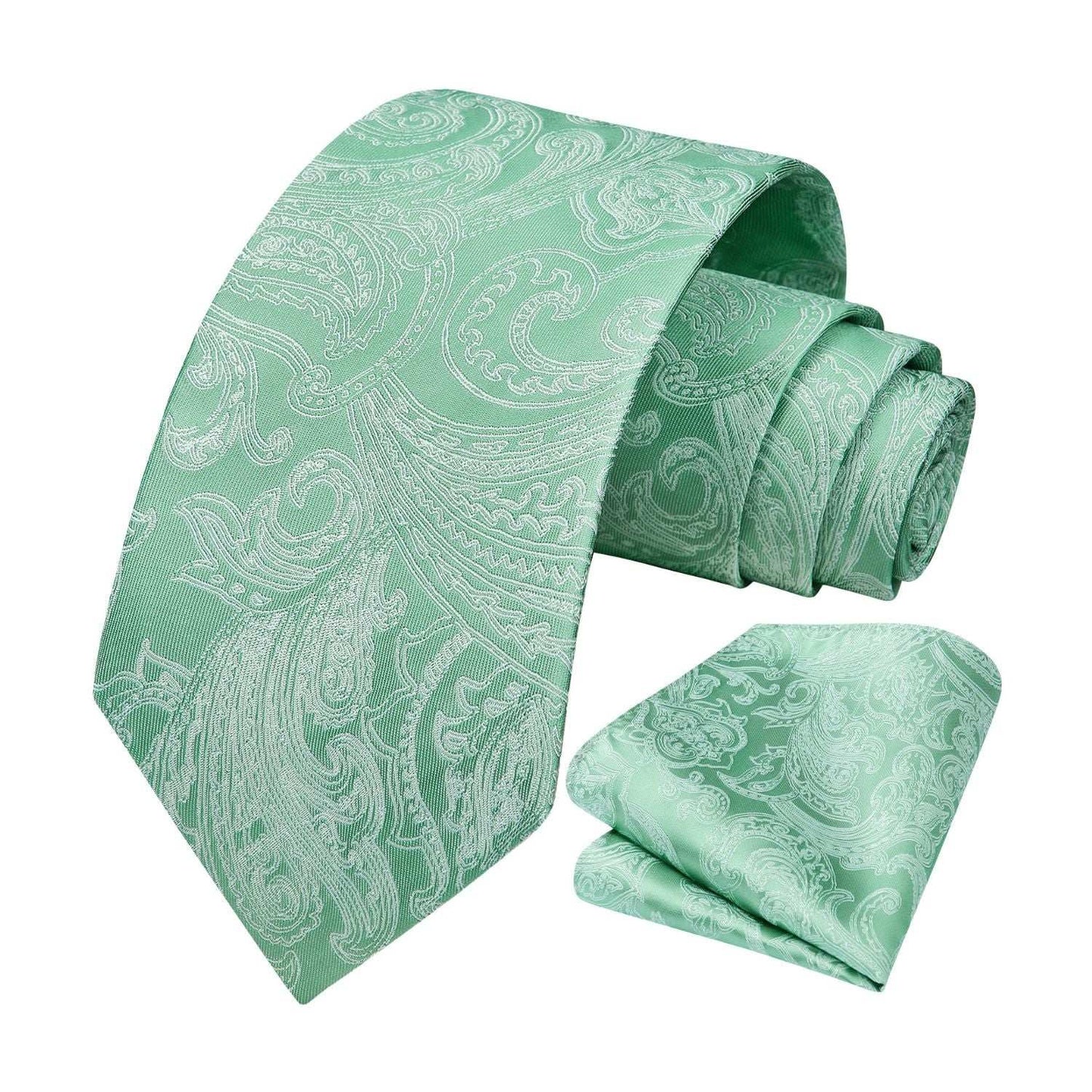 Hisdern Sage Green Paisley Set For Groomsmen