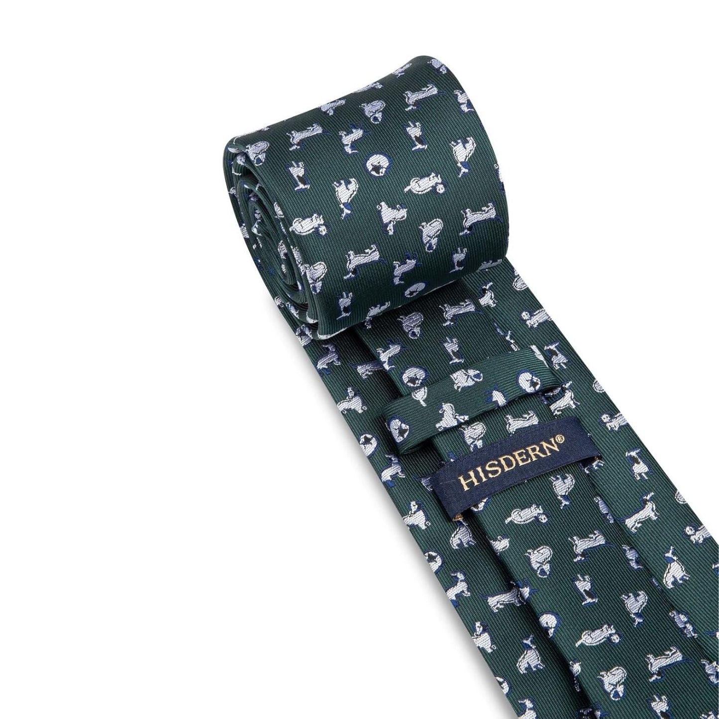 Hisdern Green Pattern Cute Pattern Tie Set