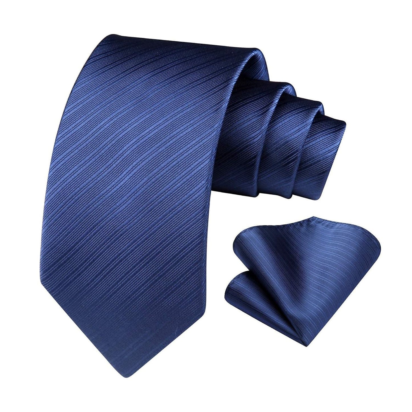 Hisdern Navy Blue Striped Wedding Accessories Set