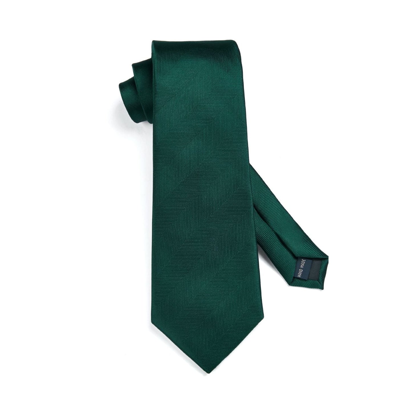 Hisdern Green Striped Business Tie Set