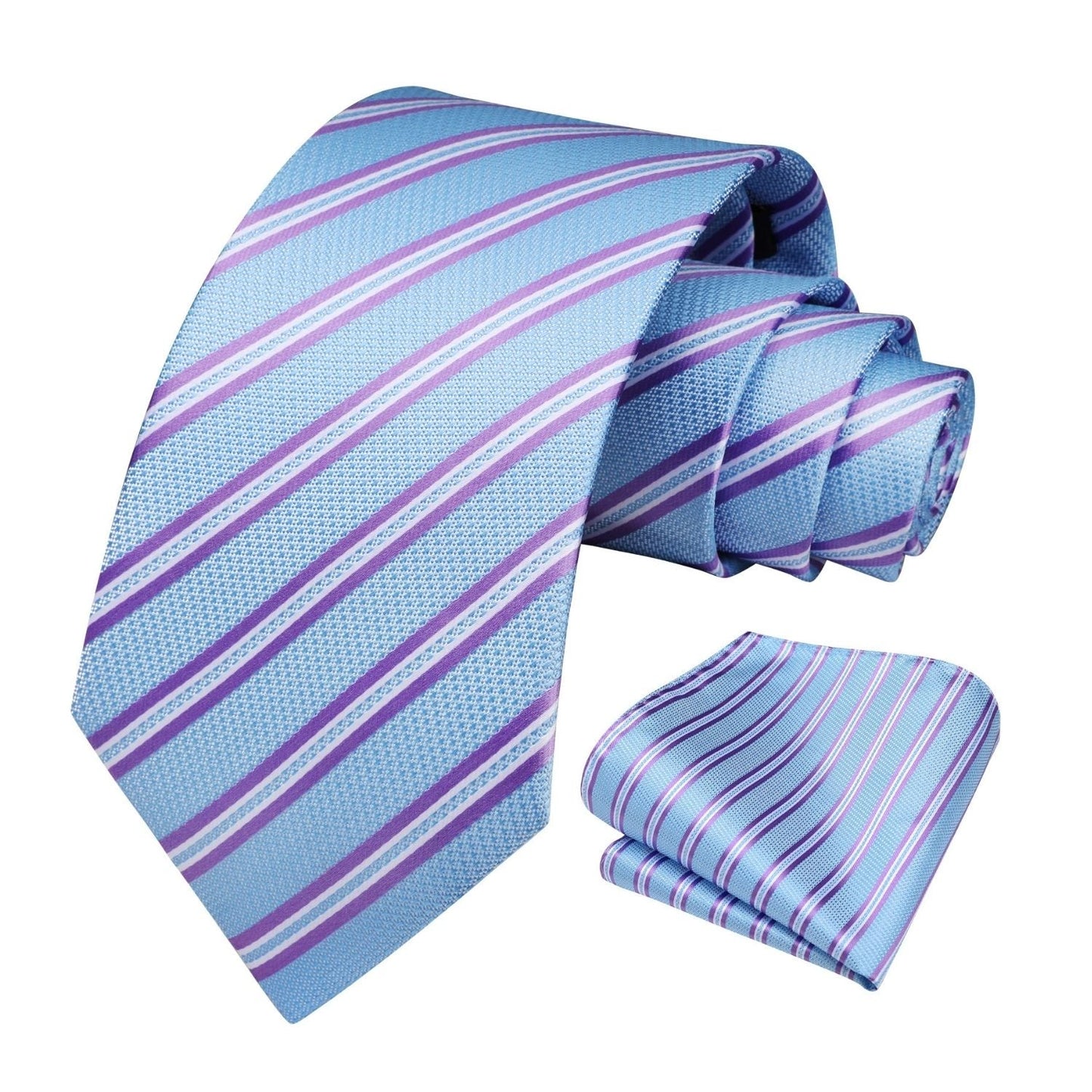 Hisdern Blue Striped Wedding Accessories Set