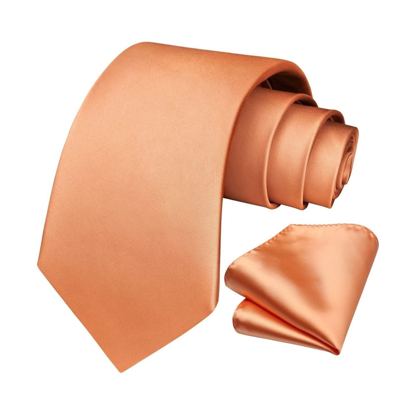 Hisdern Hot Pink Solid Men’s Tie Set for Formal & Wedding
