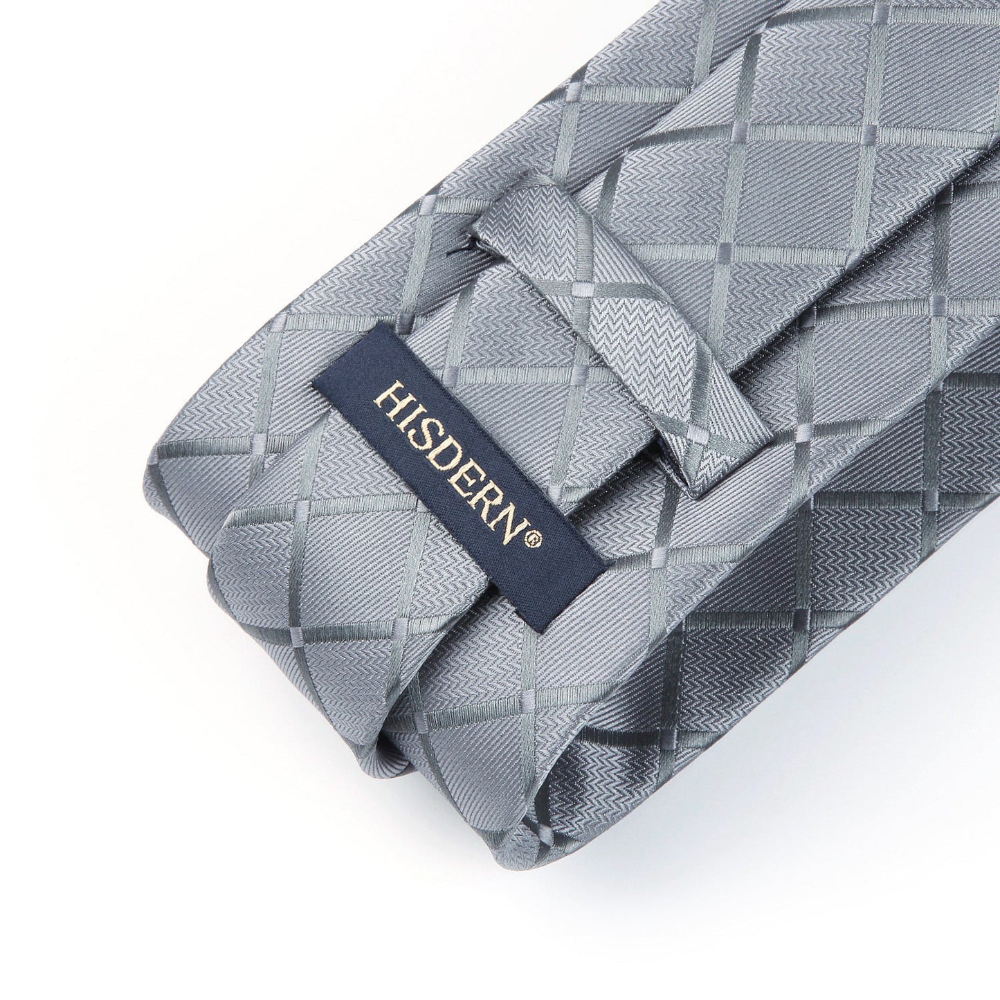 Hisdern Grey Plaid Wedding Accessories Set