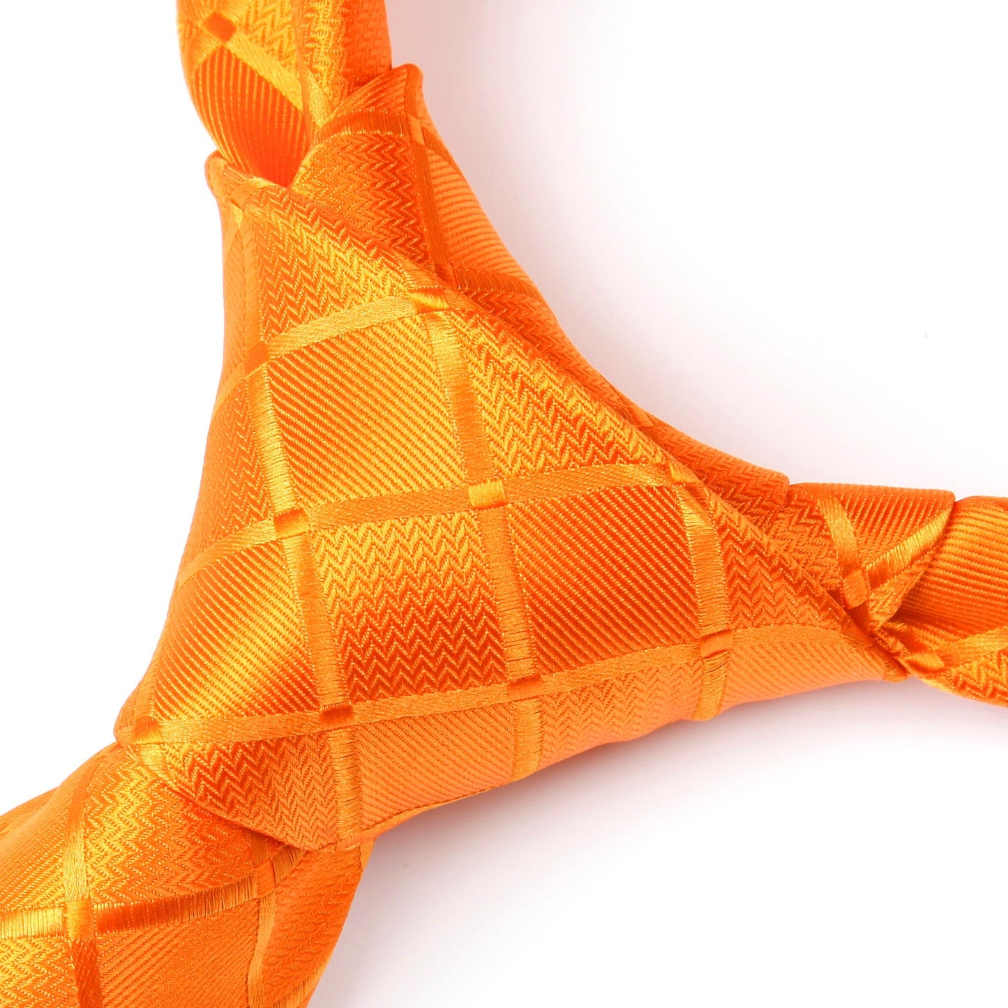 Hisdern Orange Plaid Wedding Accessories Set