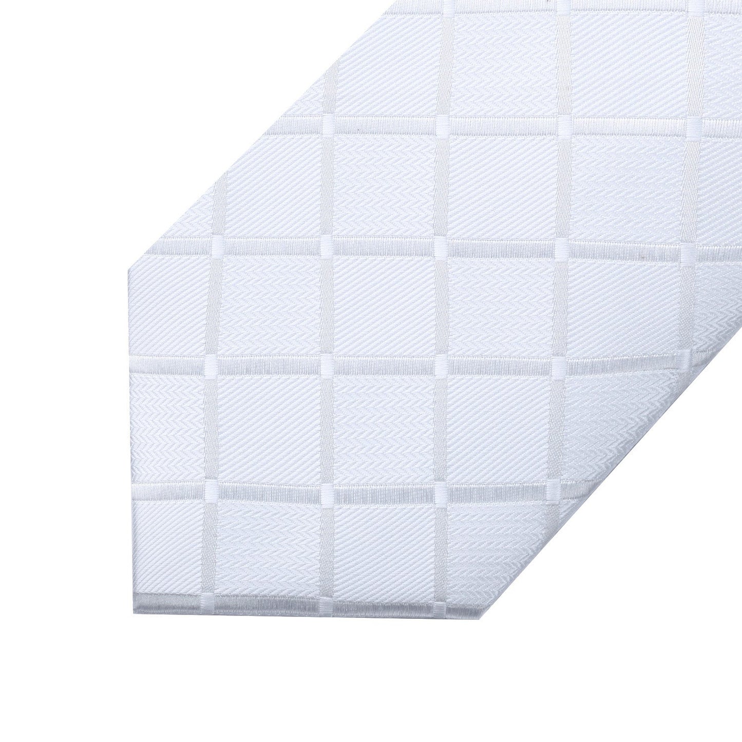 Hisdern White Plaid Wedding Accessories Set