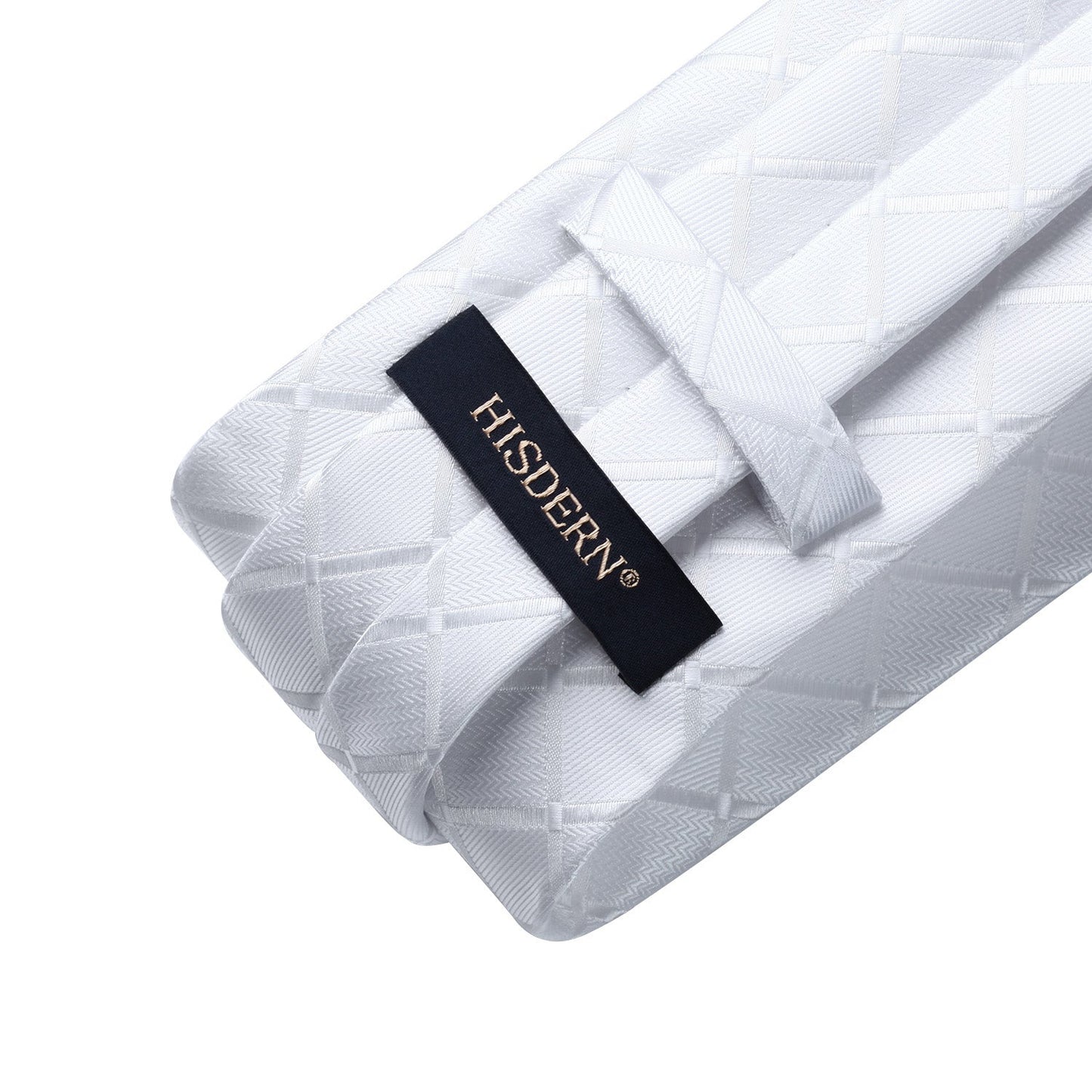 Hisdern White Plaid Wedding Accessories Set
