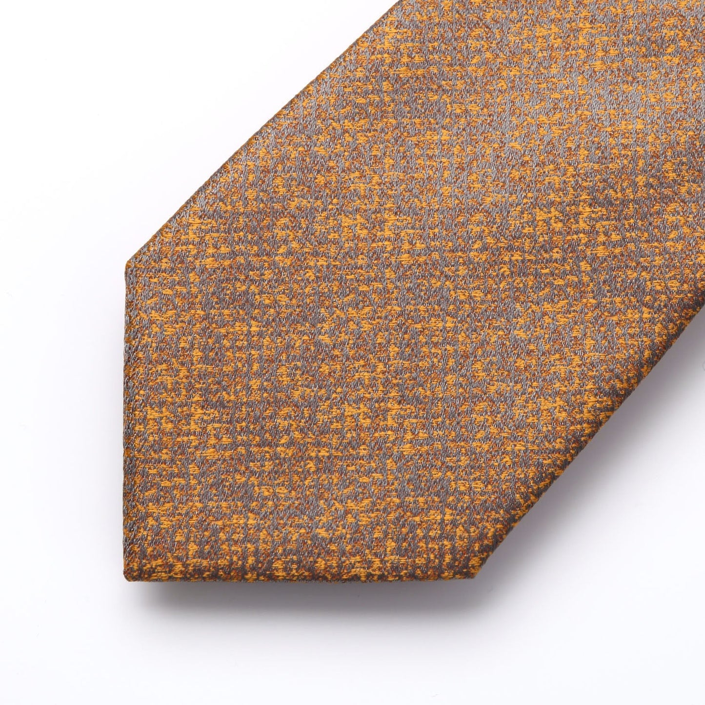 Hisdern Orange Houndstooth Business Tie Set