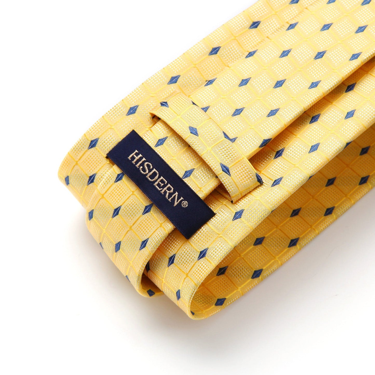 Hisdern Yellow Plaid Tie Set For Groomsmen