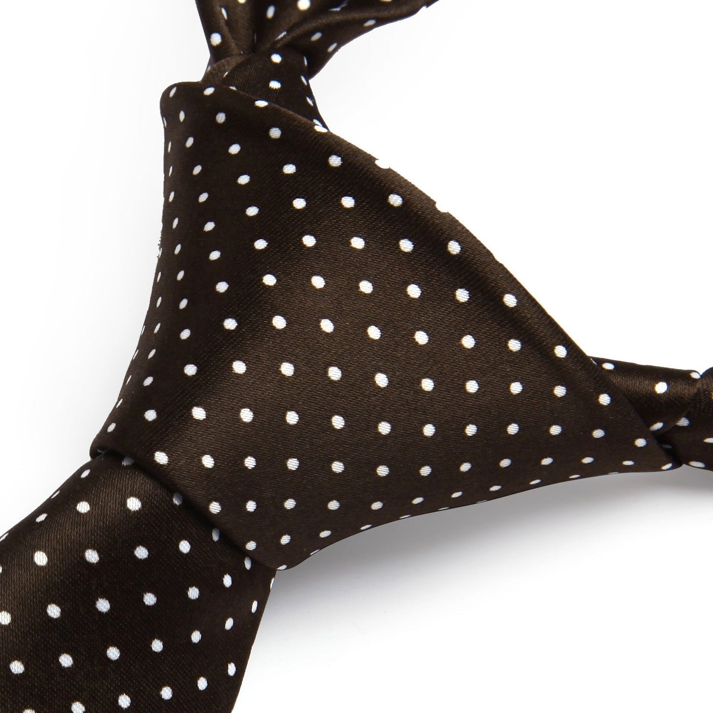 Hisdern Brown Polka Dot Print Tie Set For Formal Events