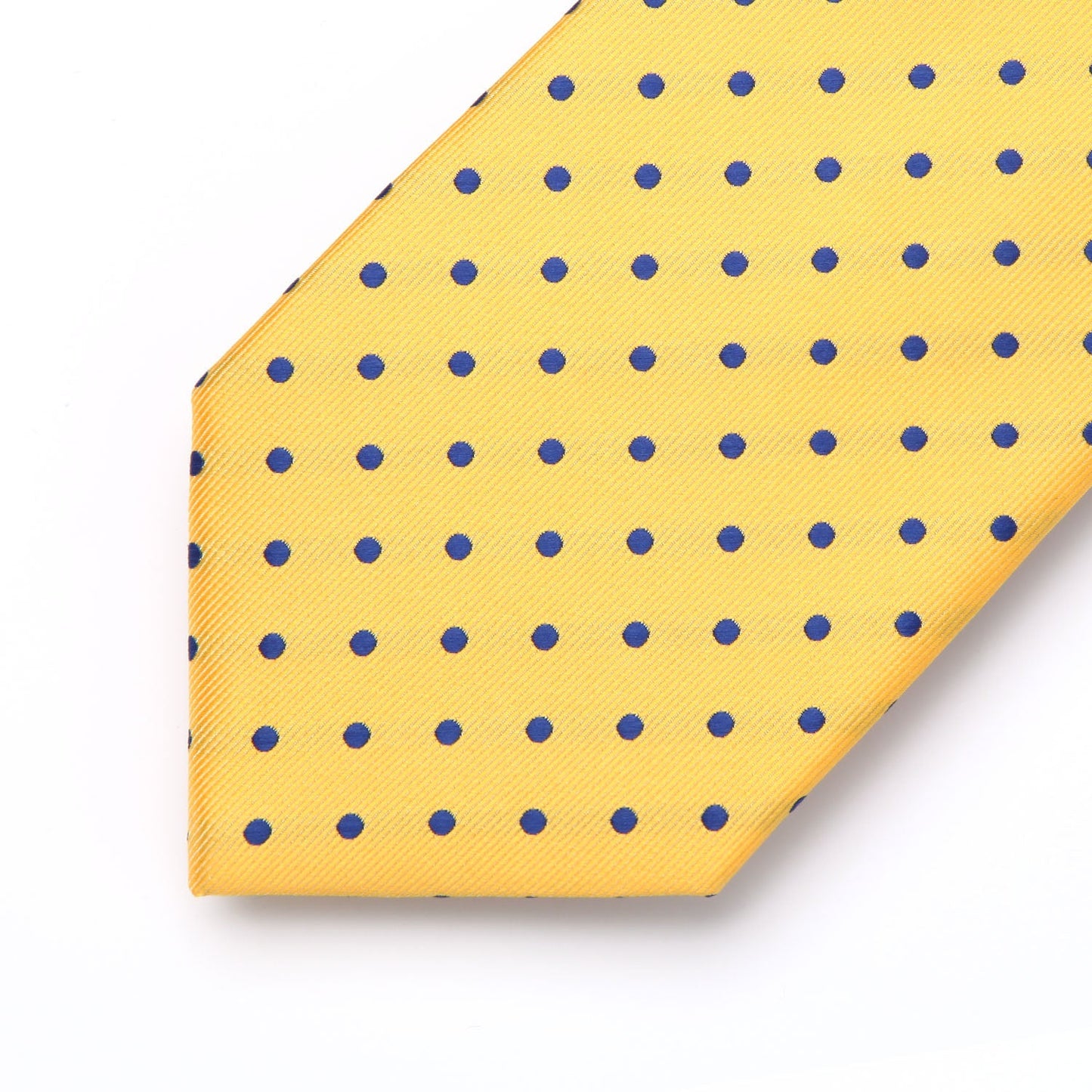 Hisdern Yellow Polka Dot Tie Set For Groomsmen