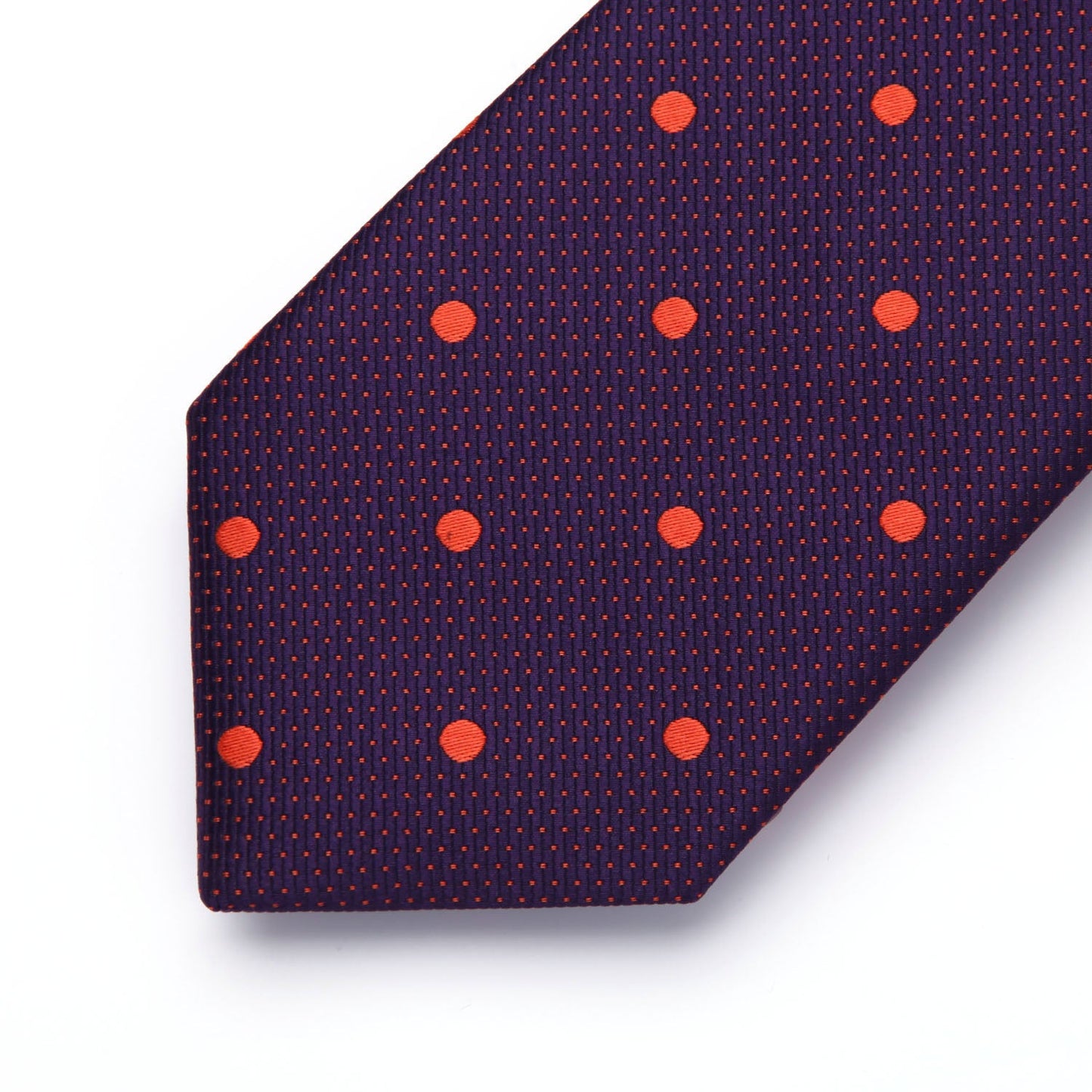 Hisdern Purple Polka Dot Tie Set For Groomsmen