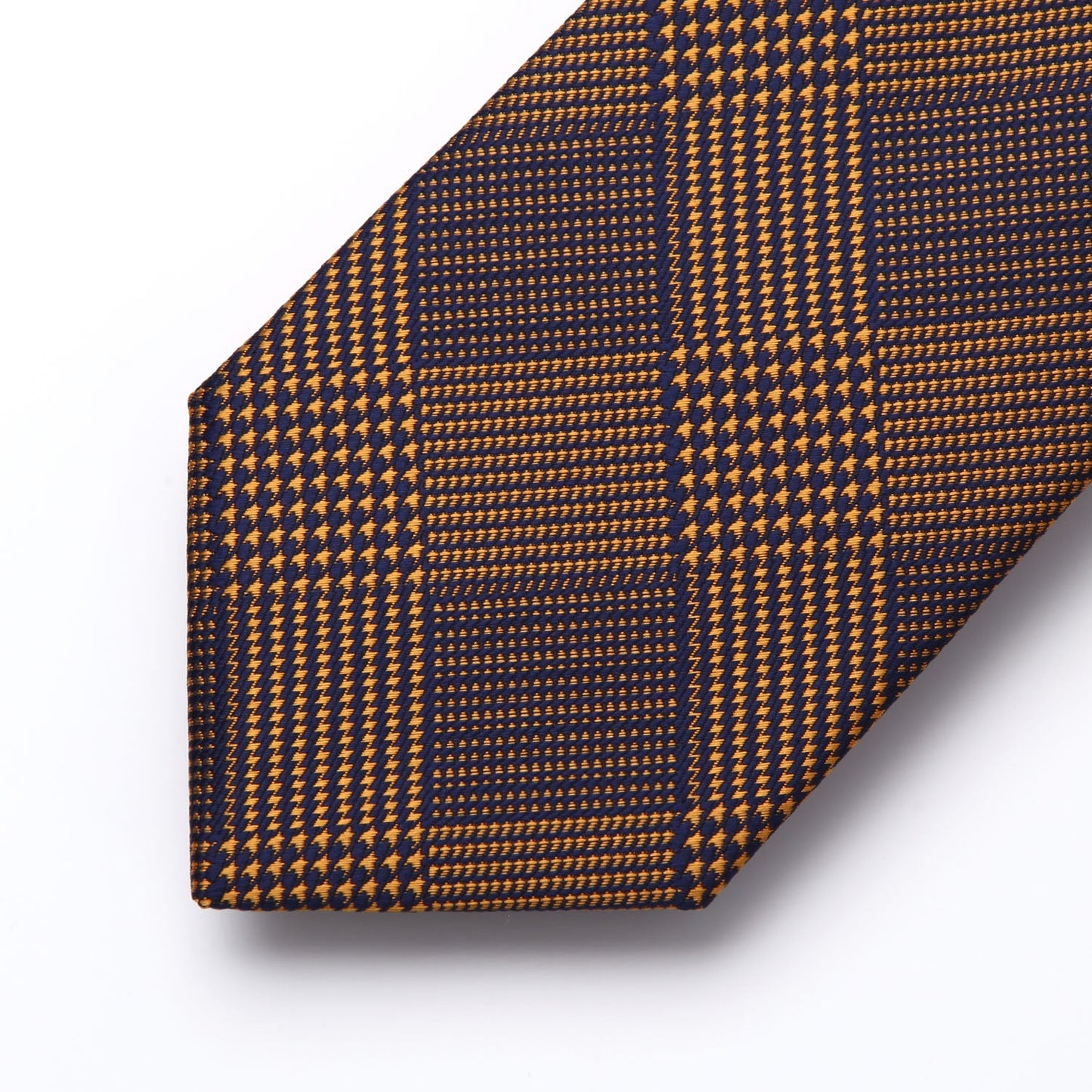 Hisdern Brown Plaid Business Tie Set