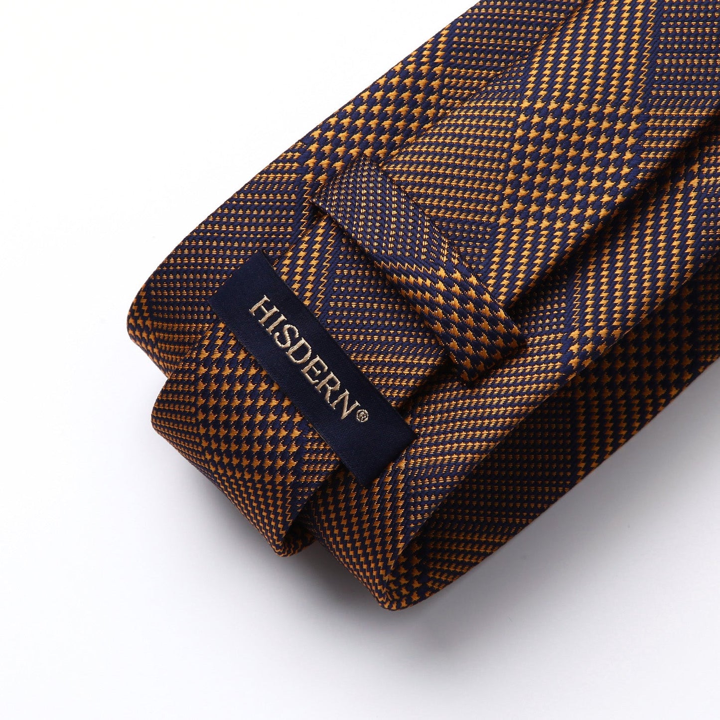 Hisdern Brown Plaid Business Tie Set
