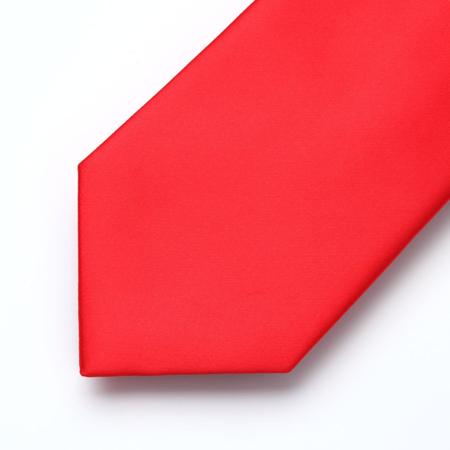 Hisdern Red Solid Men’s Tie Set for Formal & Wedding